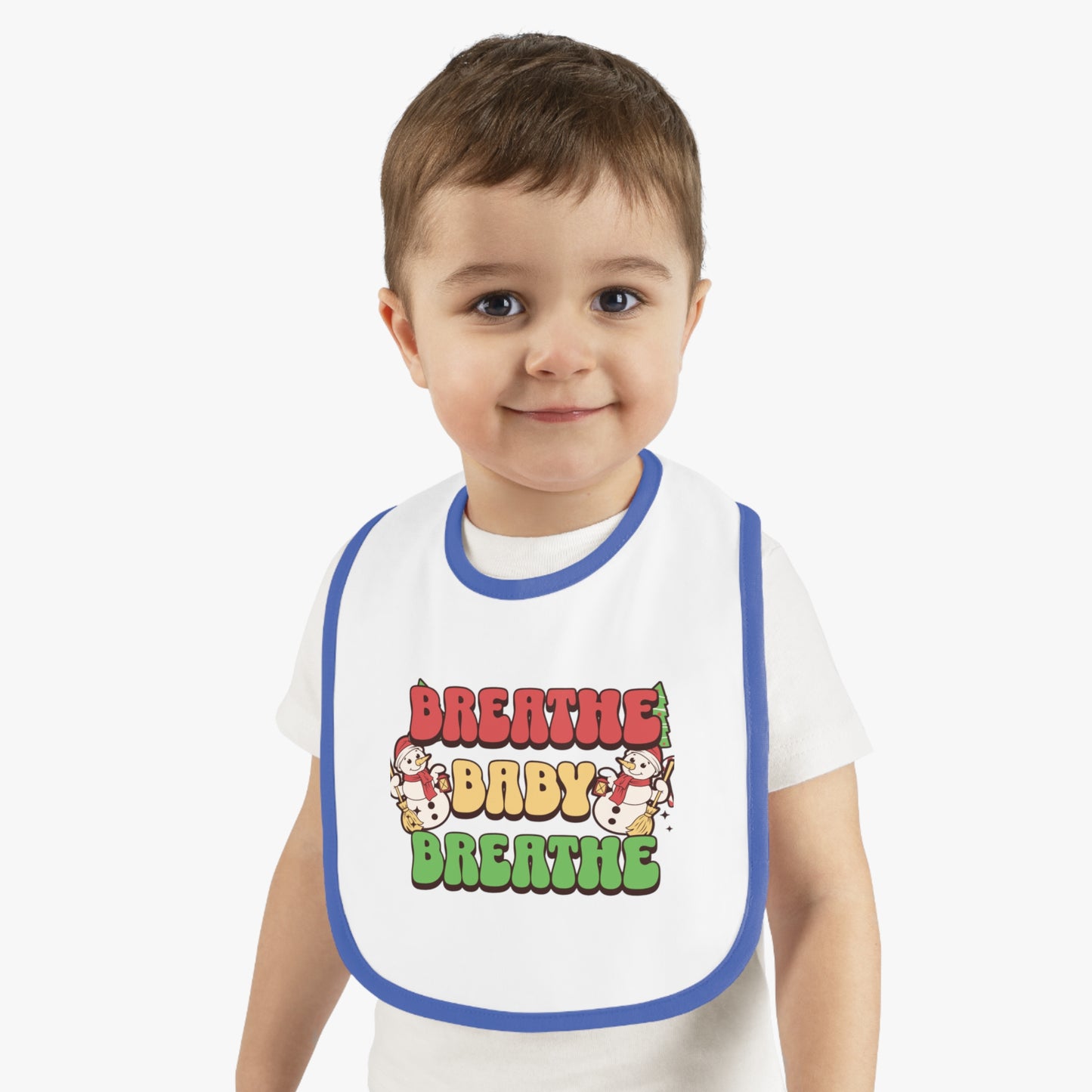 Baby Contrast Trim Jersey Bib