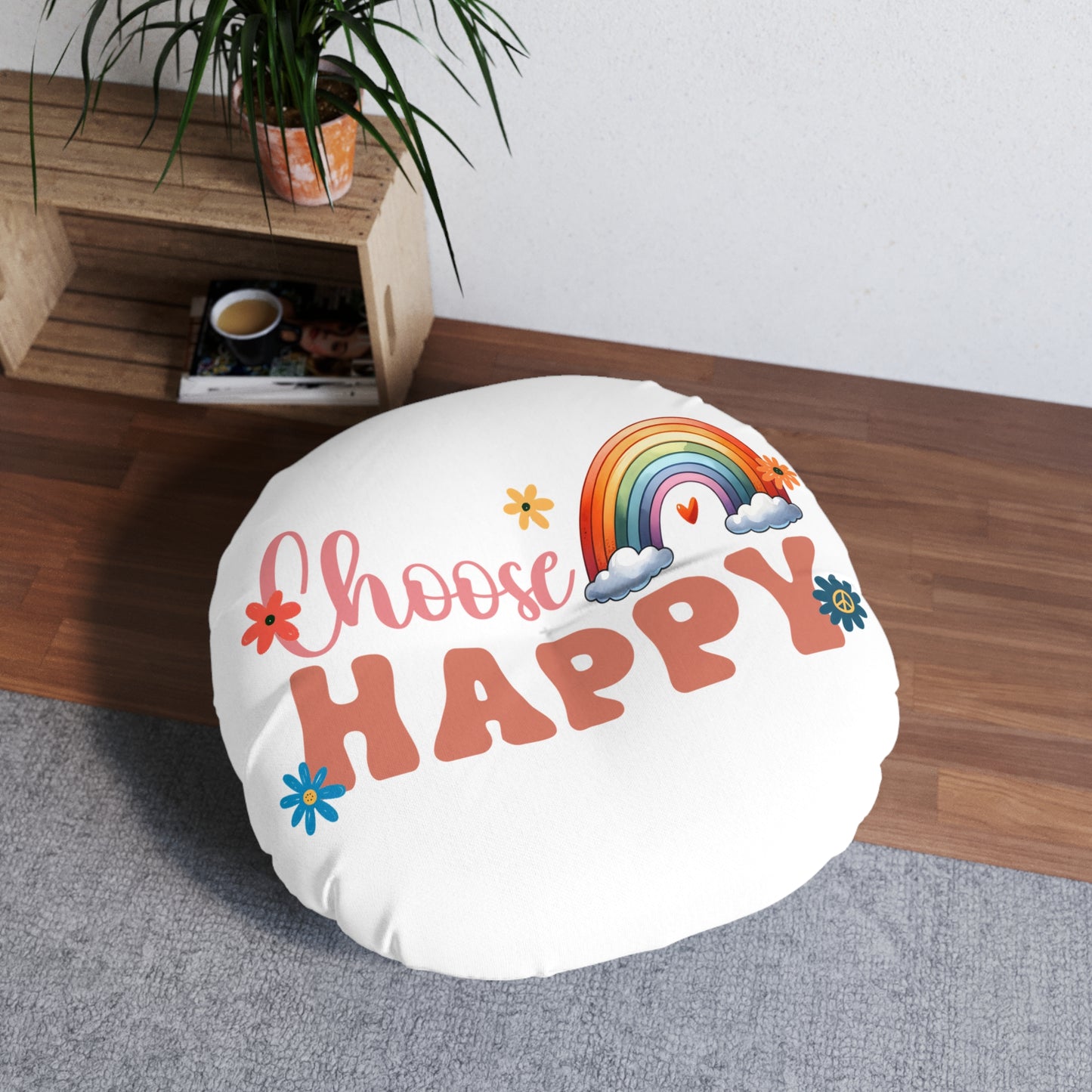Tufted Floor Pillow, Round