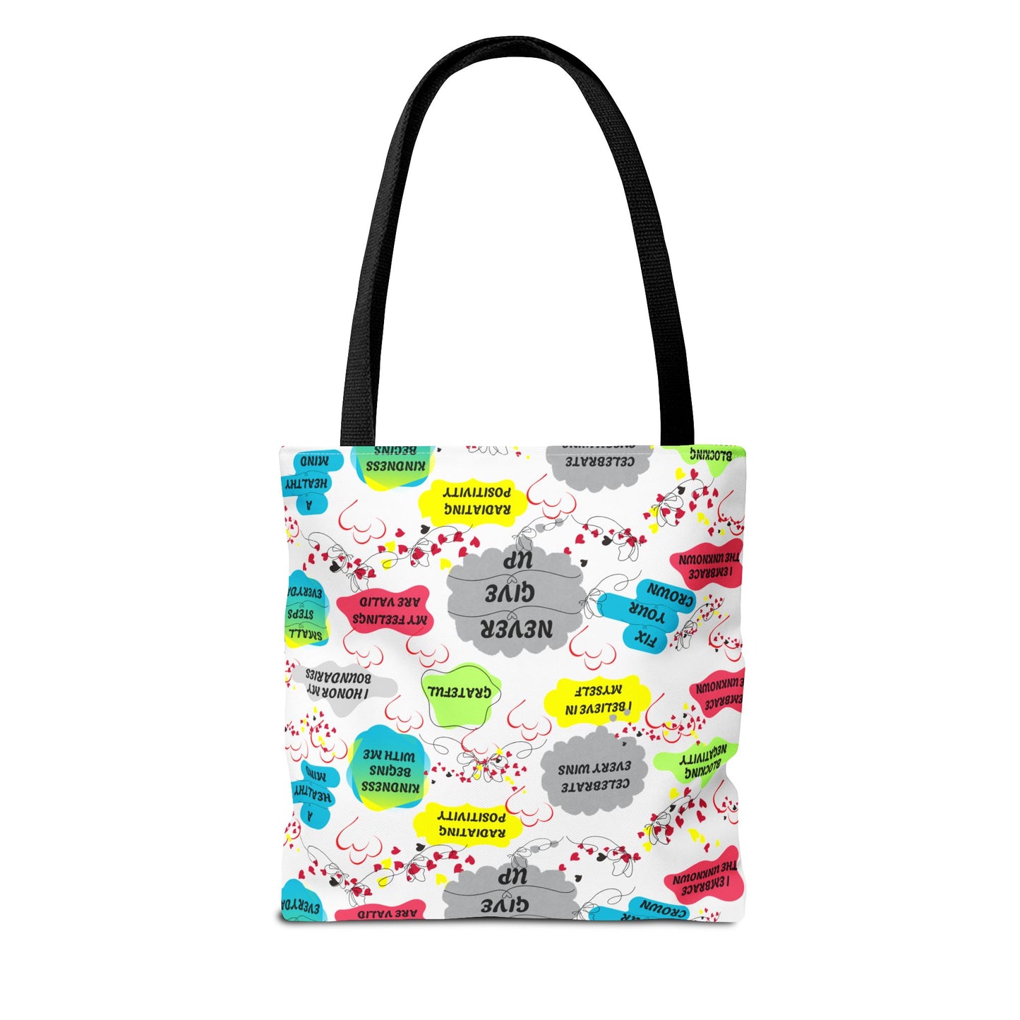 Tote Bag with Positive Affirmation Quotes / Reusable Canvas Shoulder Bag / Inspirational Motivational Quote Tote / Eco-Friendly Everyday Carryall