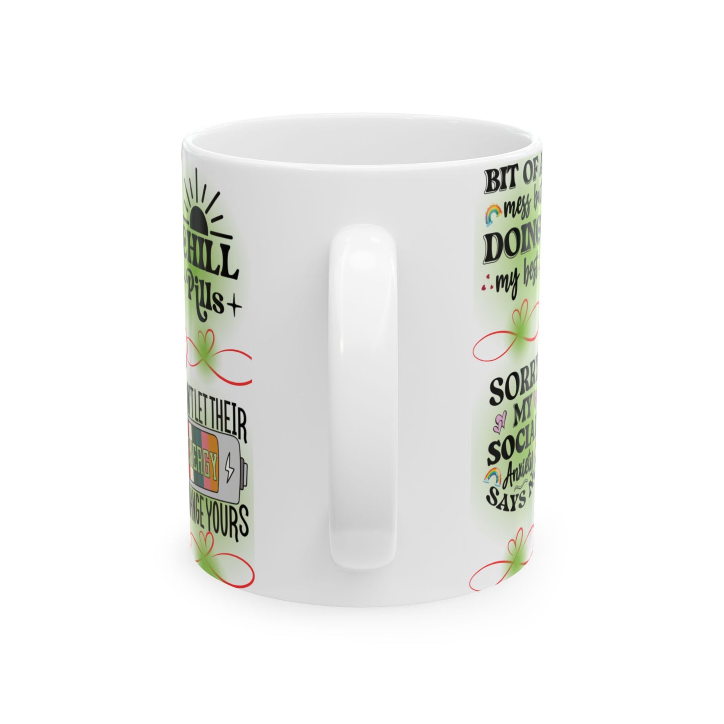 Mug, mental health awareness quotes, inspirational quote coffee cup, office gift, self care, positive vibes, 11oz 15oz ceramic tea mug
