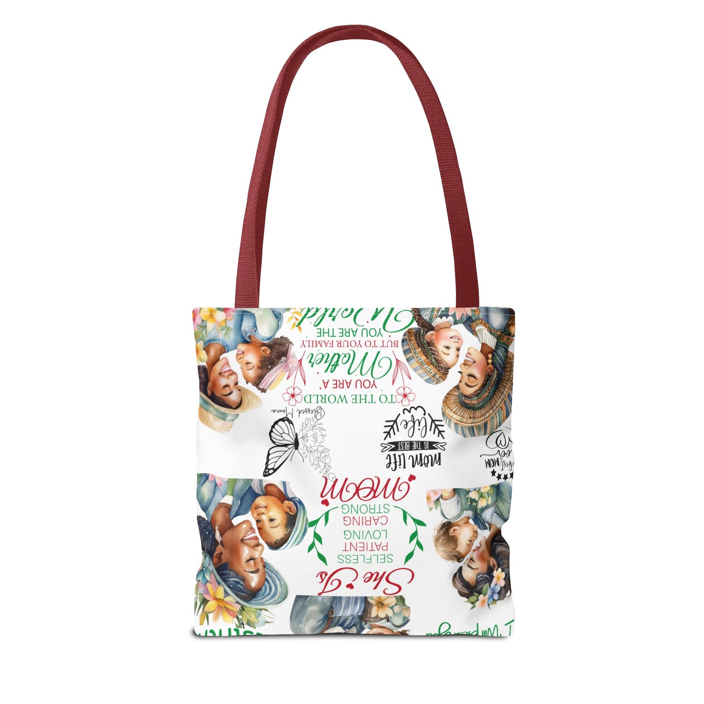 Mom Love Inspirational Tote Bag, Gift for Mom, Mother's Day Tote, Stylish Shopping Bag, Family Cute Bag, Mom Life Essentials
