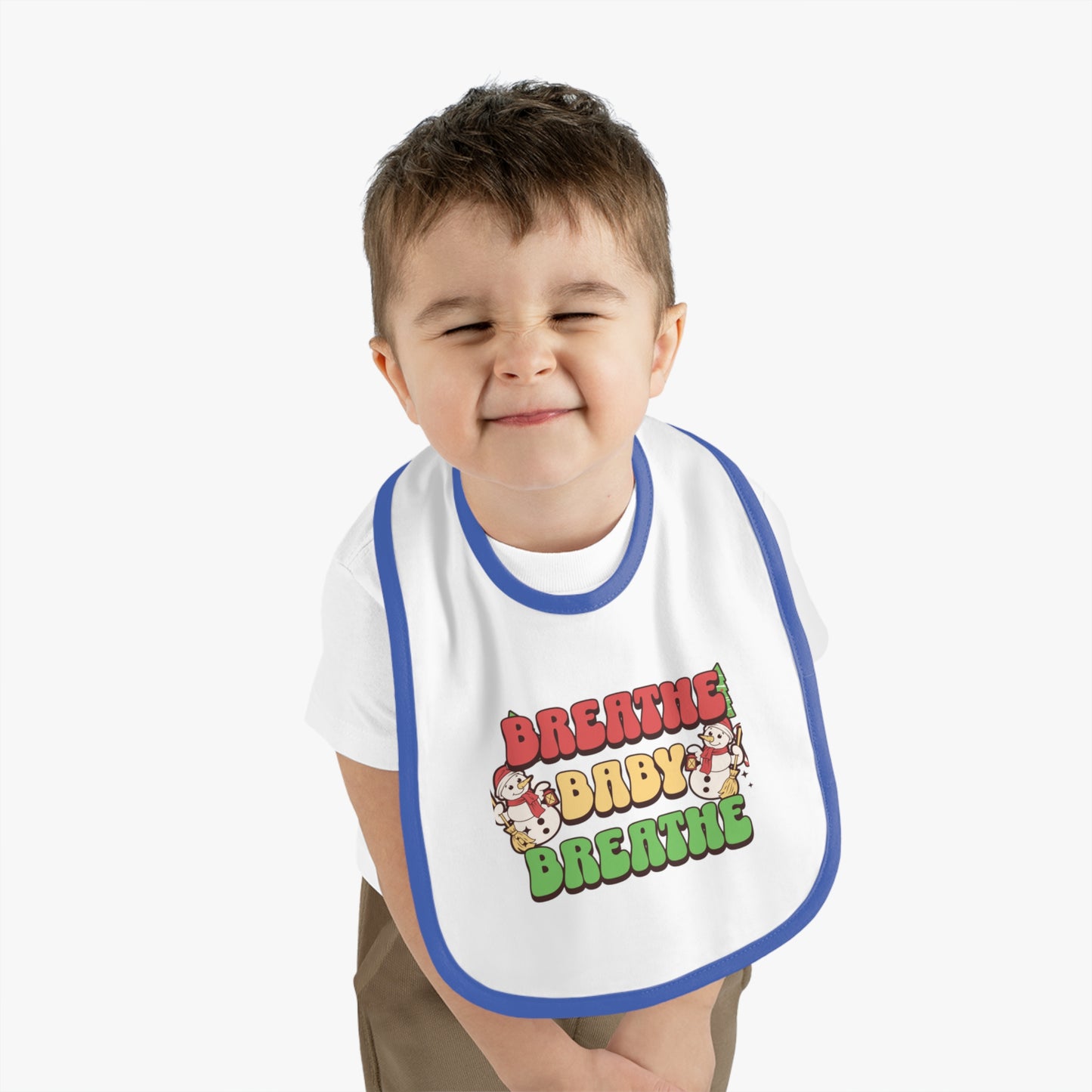 Baby Contrast Trim Jersey Bib