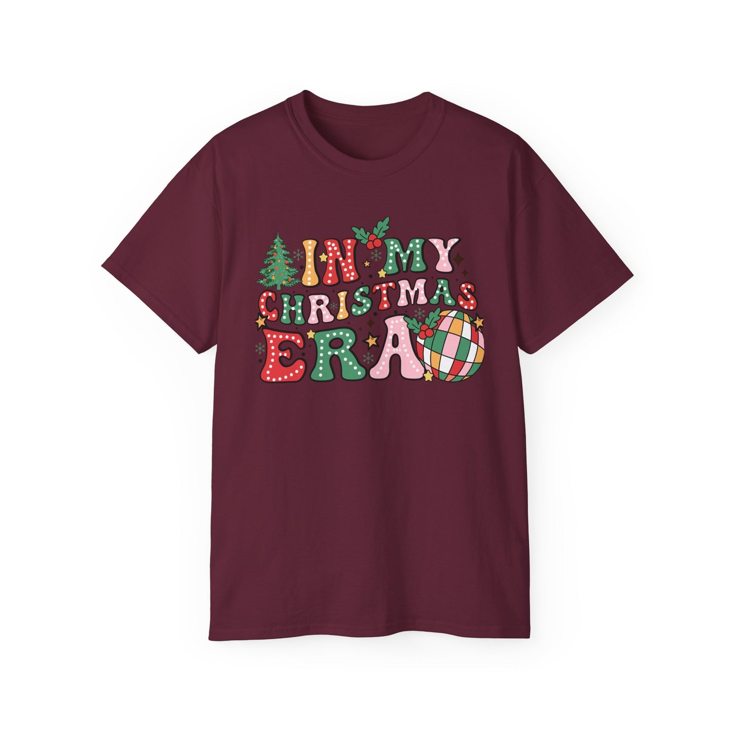 In My Christmas Era Shirt – Trendy Holiday Graphic Tee | Retro Christmas T-Shirt for Women & Men