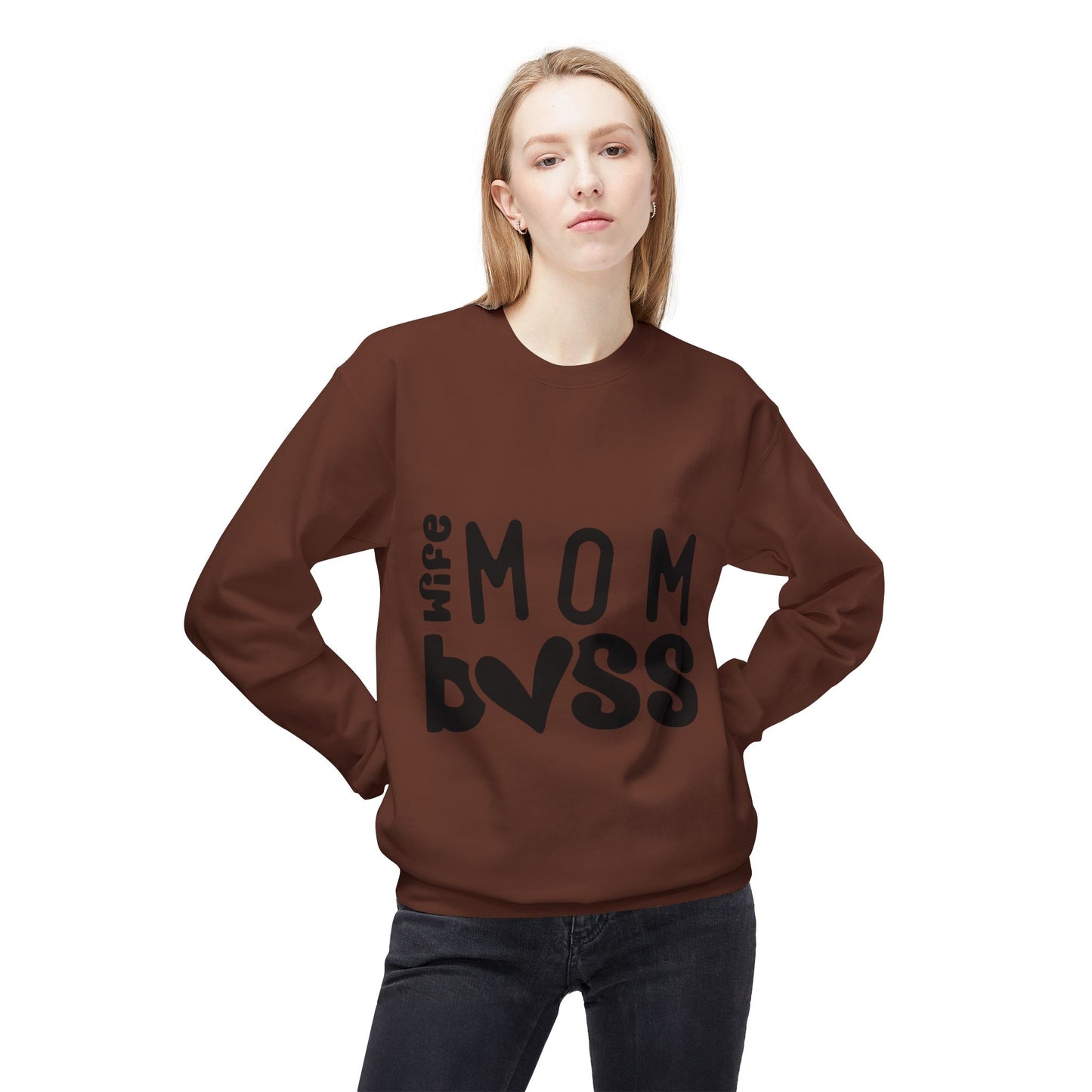 Wife Mom Boss Sweatshirt / Floral Mom Sweater / Mother’s Day Gift for Mom / Inspirational Pullover Hoodie / Stylish Mom Life Apparel