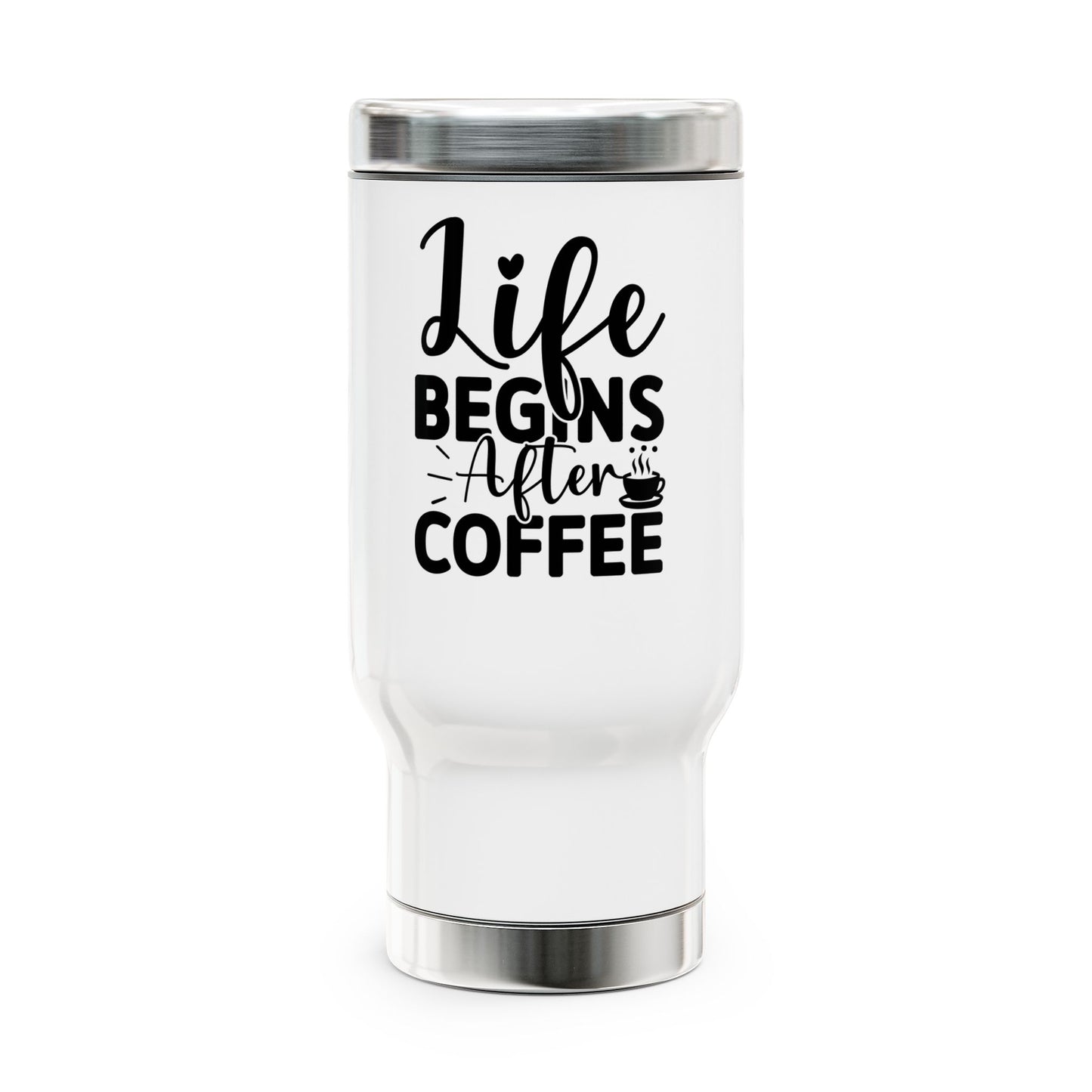 Stainless Steel Travel Mug with Handle, 14oz