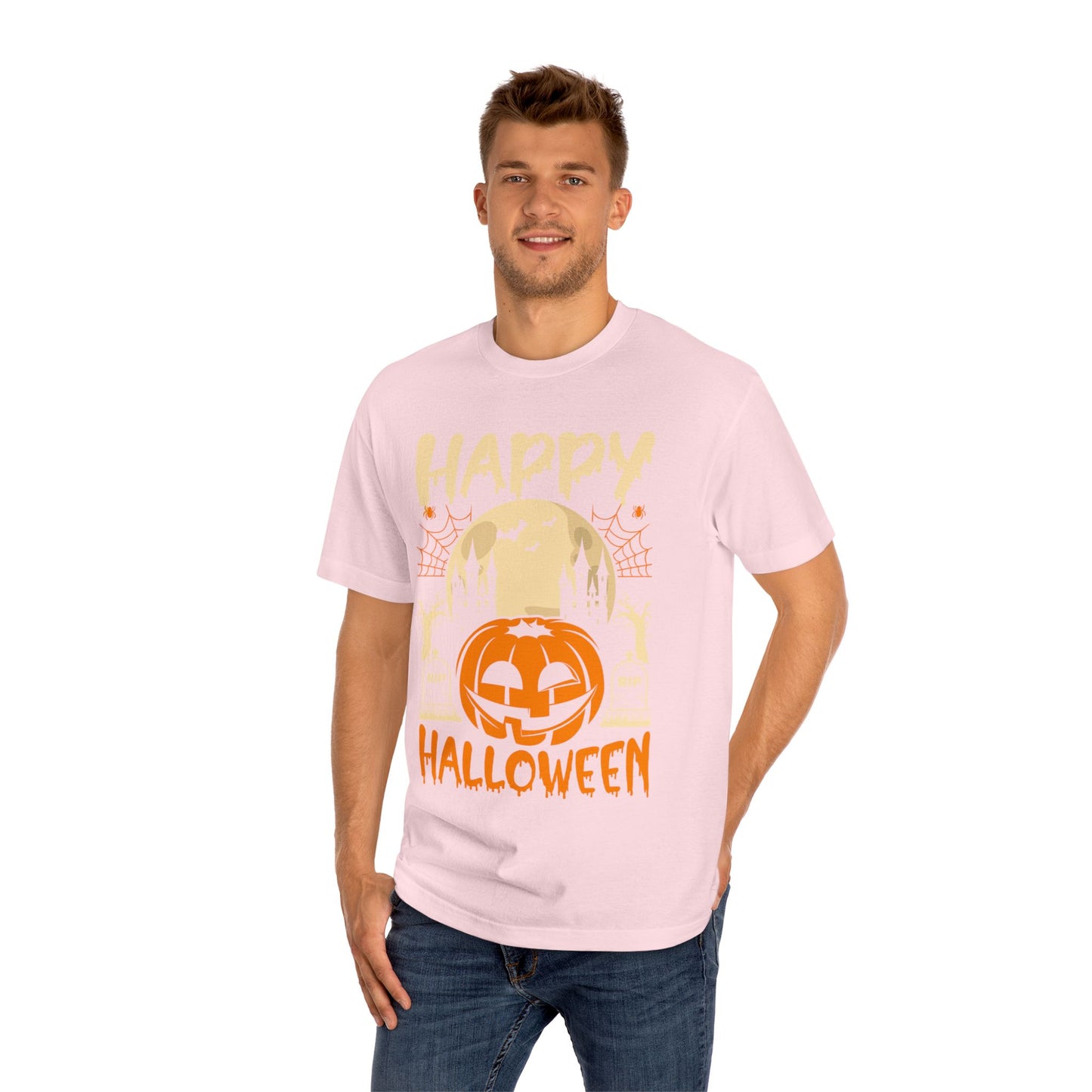 Happy Halloween T-Shirt / Spooky Pumpkin Graphic Tee / Haunted Castle Shirt / Halloween Costume Top / Fun Holiday Party Outfit