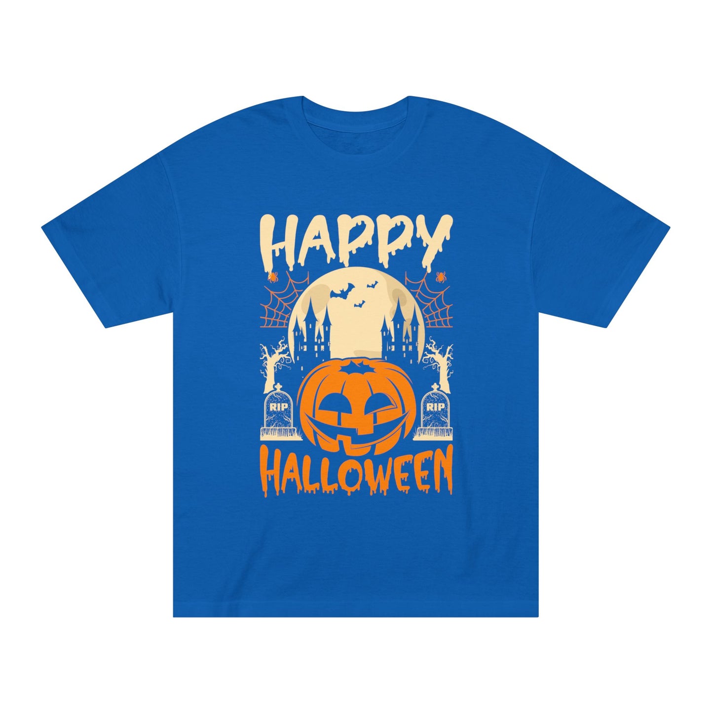 Happy Halloween T-Shirt / Spooky Pumpkin Graphic Tee / Haunted Castle Shirt / Halloween Costume Top / Fun Holiday Party Outfit