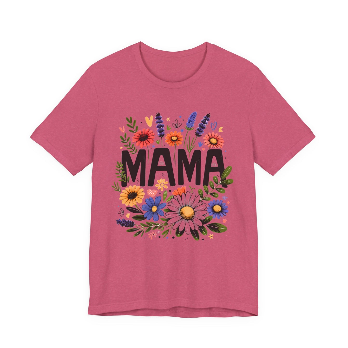 MAMA Floral Graphic T-Shirt / Bright Green Mom Tee / Cute Casual Motherhood Shirt / Gift for Moms & Mama Life Outfit