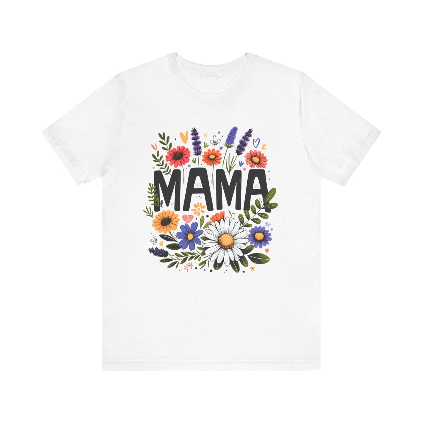 MAMA Floral Graphic T-Shirt / Bright Green Mom Tee / Cute Casual Motherhood Shirt / Gift for Moms & Mama Life Outfit