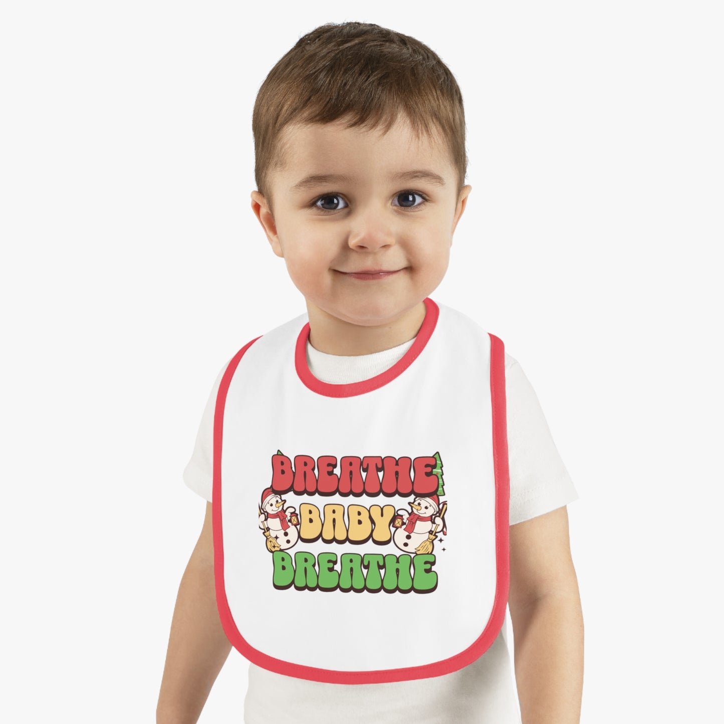 Baby Contrast Trim Jersey Bib