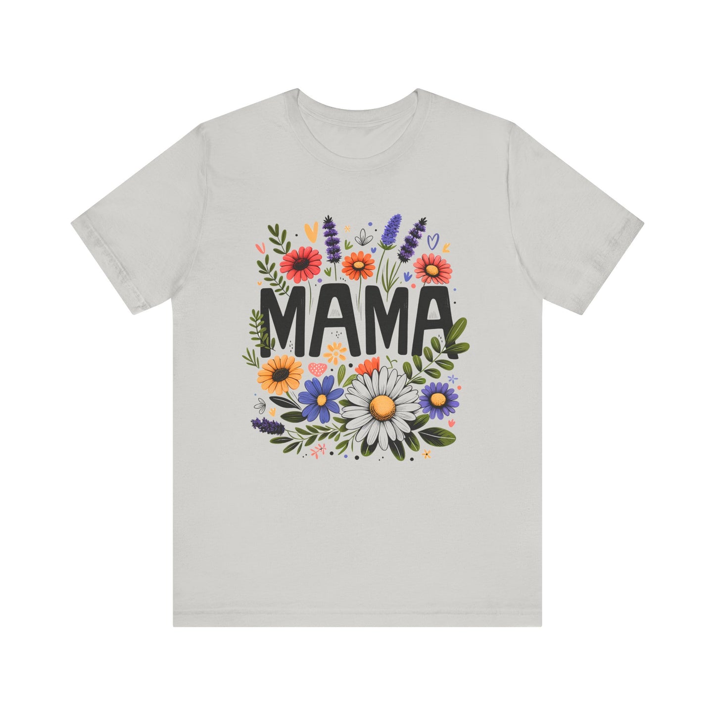 MAMA Floral Graphic T-Shirt / Bright Green Mom Tee / Cute Casual Motherhood Shirt / Gift for Moms & Mama Life Outfit