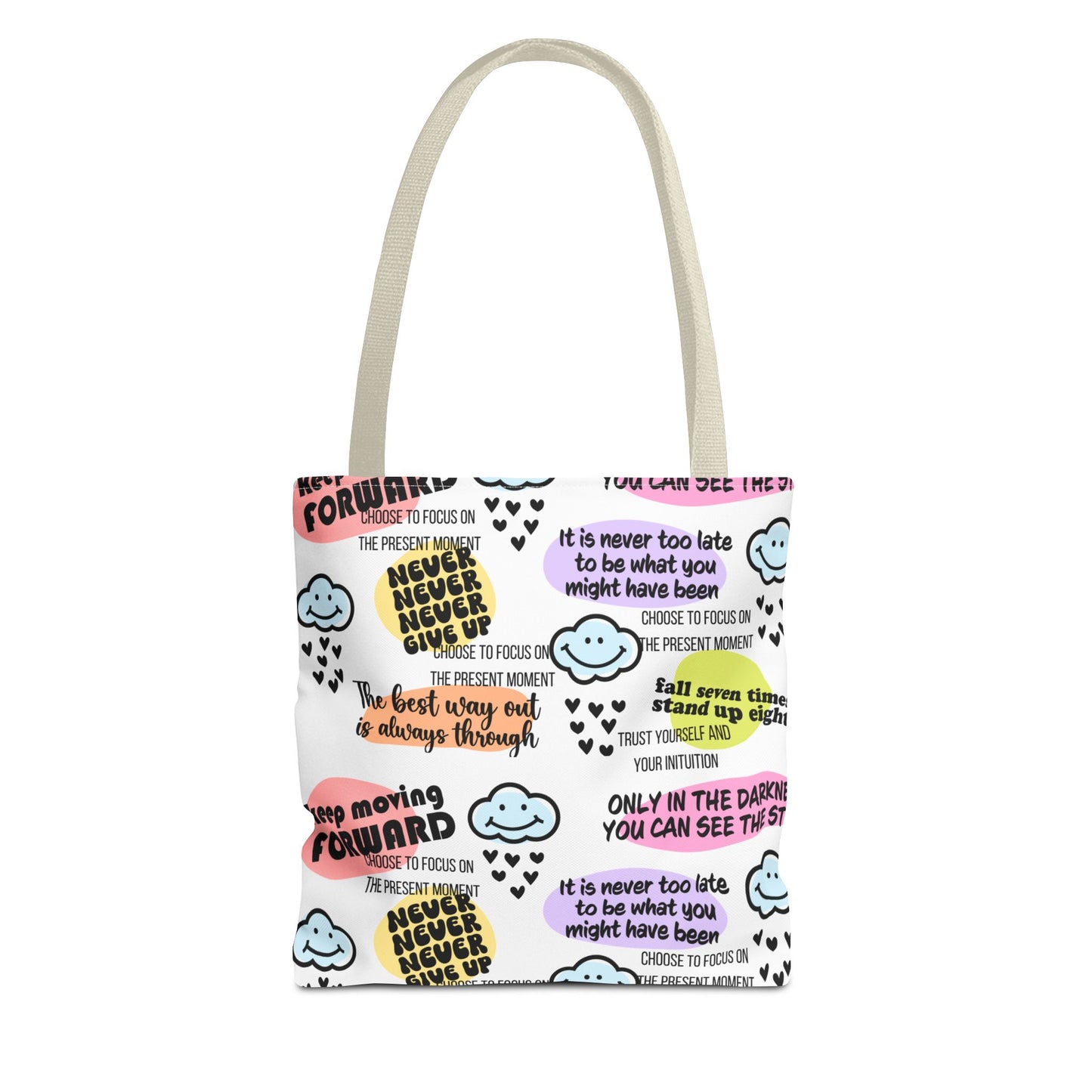 Inspirational Quote Tote Bag, Motivational Bag, Gift for Her, Self-Care Tote, Positive Vibes Bag, Everyday Tote with Uplifting Messages