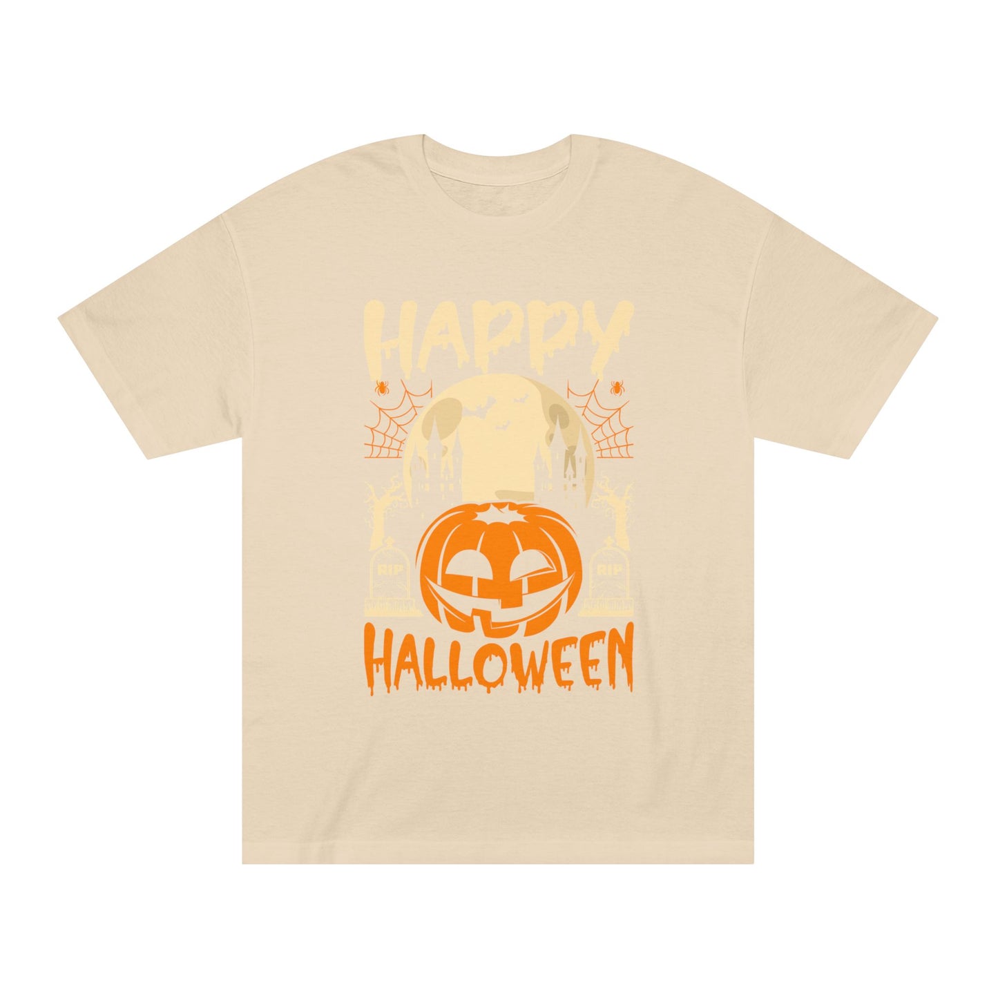 Happy Halloween T-Shirt / Spooky Pumpkin Graphic Tee / Haunted Castle Shirt / Halloween Costume Top / Fun Holiday Party Outfit