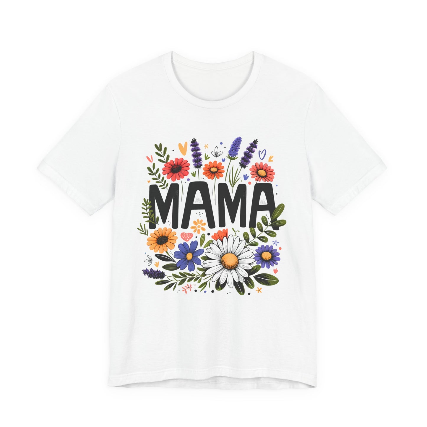 MAMA Floral Graphic T-Shirt / Bright Green Mom Tee / Cute Casual Motherhood Shirt / Gift for Moms & Mama Life Outfit