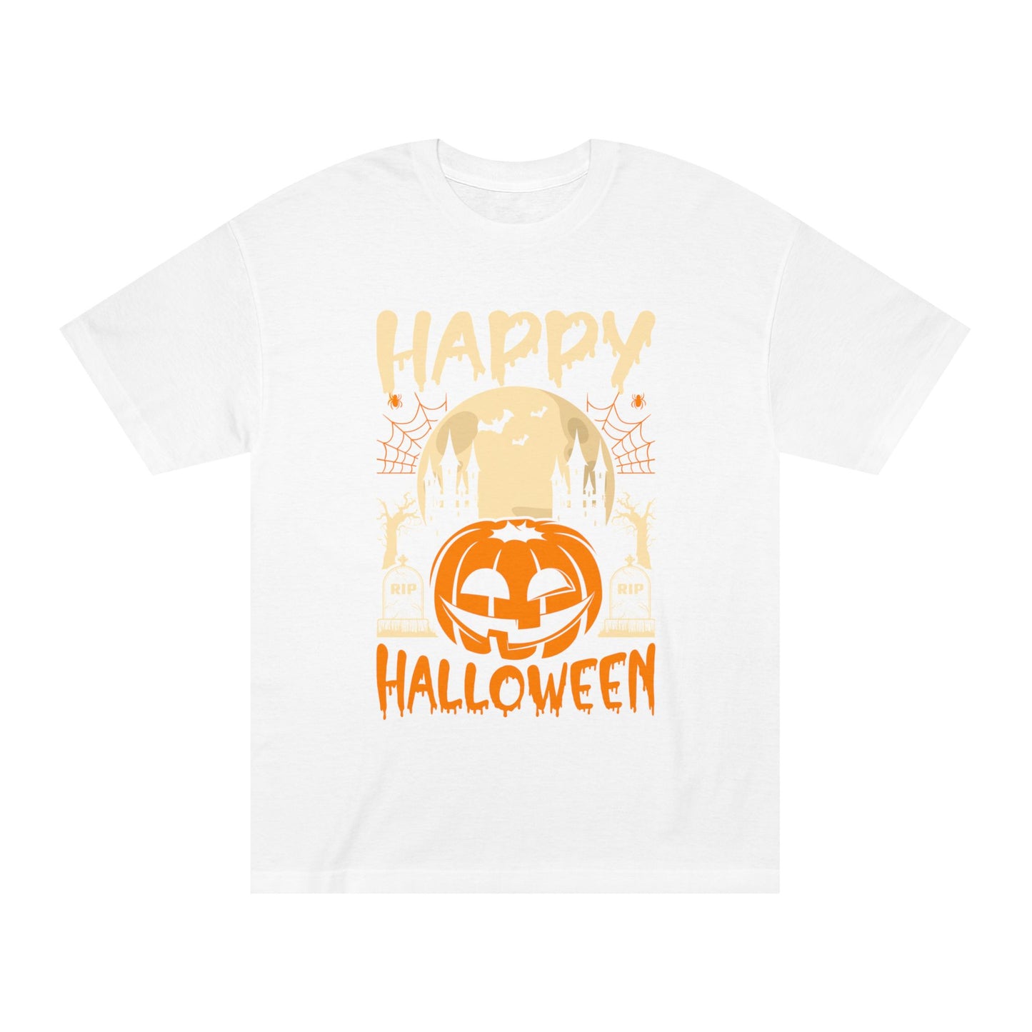 Happy Halloween T-Shirt / Spooky Pumpkin Graphic Tee / Haunted Castle Shirt / Halloween Costume Top / Fun Holiday Party Outfit