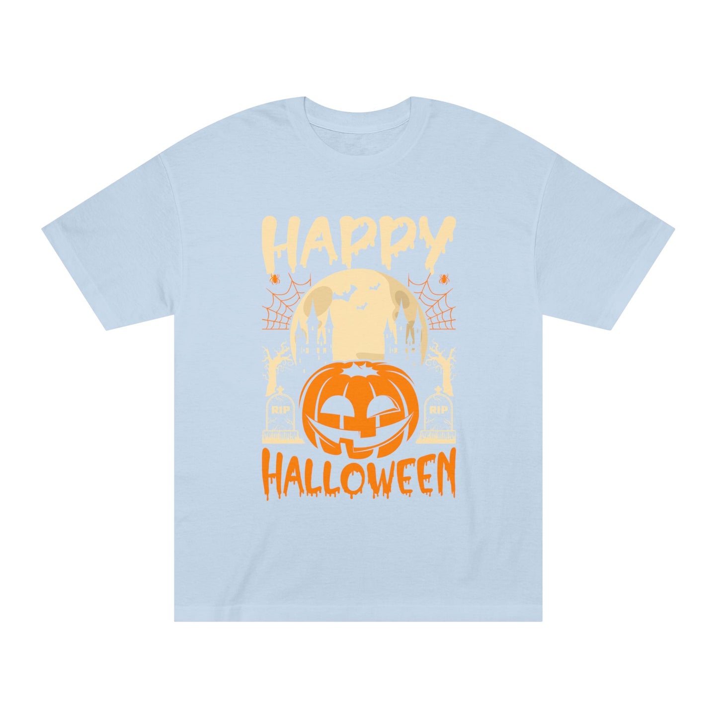 Happy Halloween T-Shirt / Spooky Pumpkin Graphic Tee / Haunted Castle Shirt / Halloween Costume Top / Fun Holiday Party Outfit