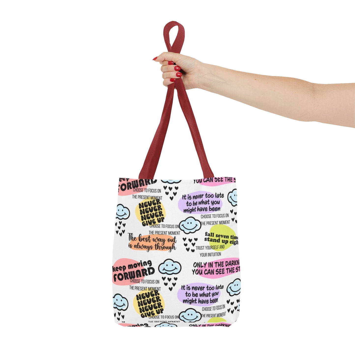 Inspirational Quote Tote Bag, Motivational Bag, Gift for Her, Self-Care Tote, Positive Vibes Bag, Everyday Tote with Uplifting Messages
