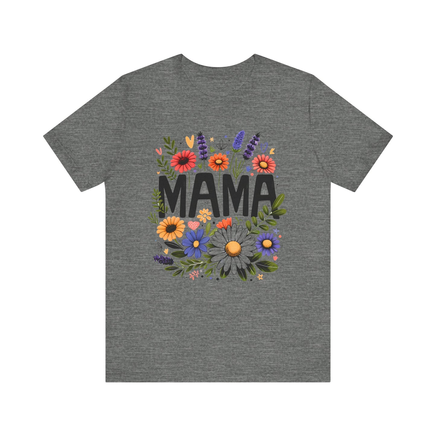 MAMA Floral Graphic T-Shirt / Bright Green Mom Tee / Cute Casual Motherhood Shirt / Gift for Moms & Mama Life Outfit