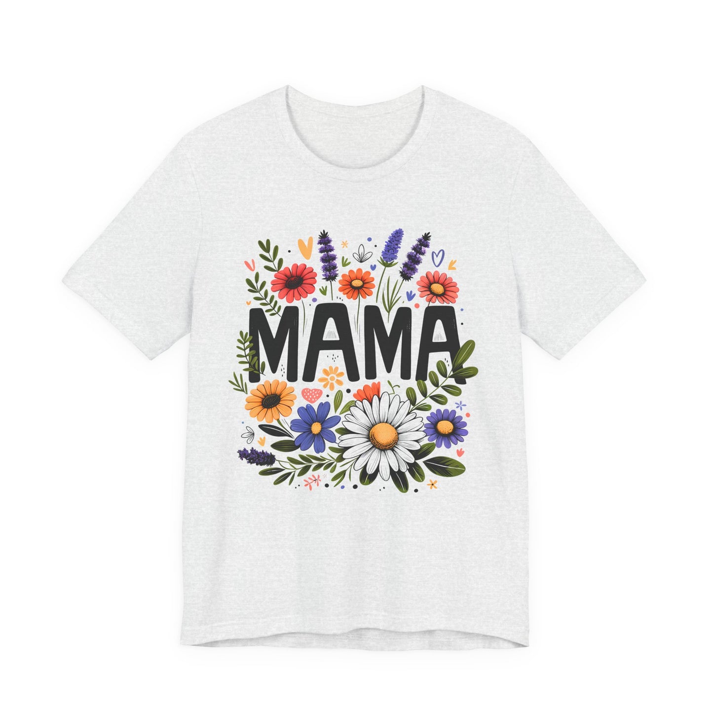 MAMA Floral Graphic T-Shirt / Bright Green Mom Tee / Cute Casual Motherhood Shirt / Gift for Moms & Mama Life Outfit