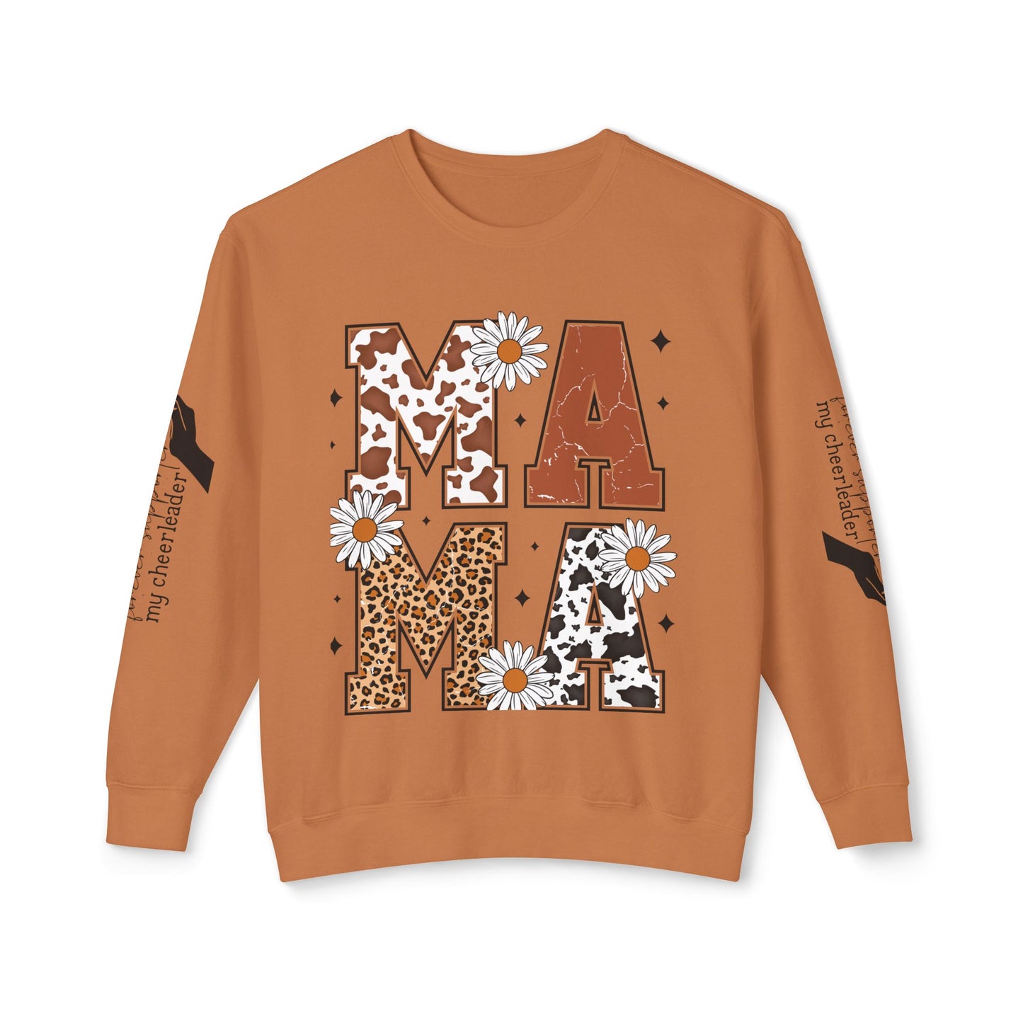 MAMA Sweatshirt / Floral & Animal Design on White