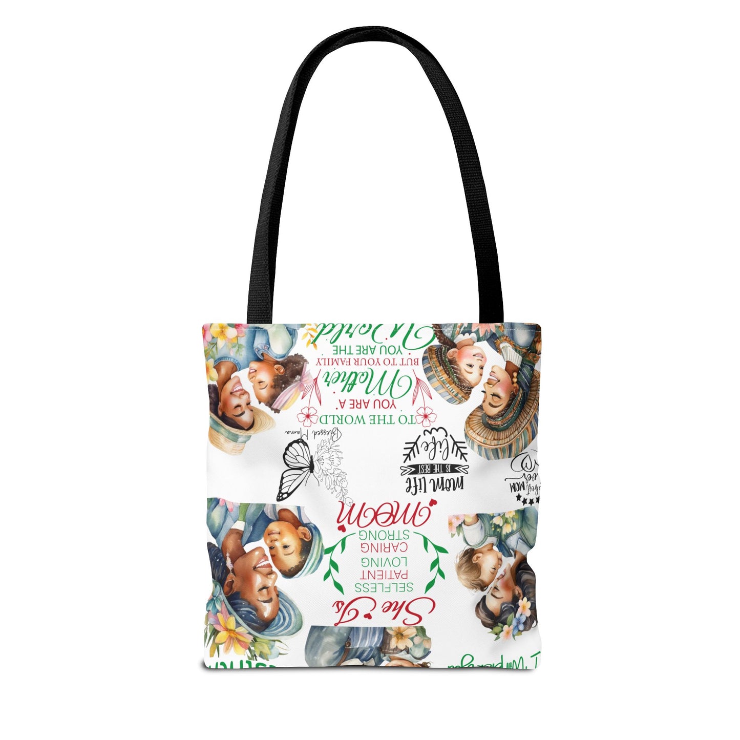 Mom Love Inspirational Tote Bag, Gift for Mom, Mother's Day Tote, Stylish Shopping Bag, Family Cute Bag, Mom Life Essentials