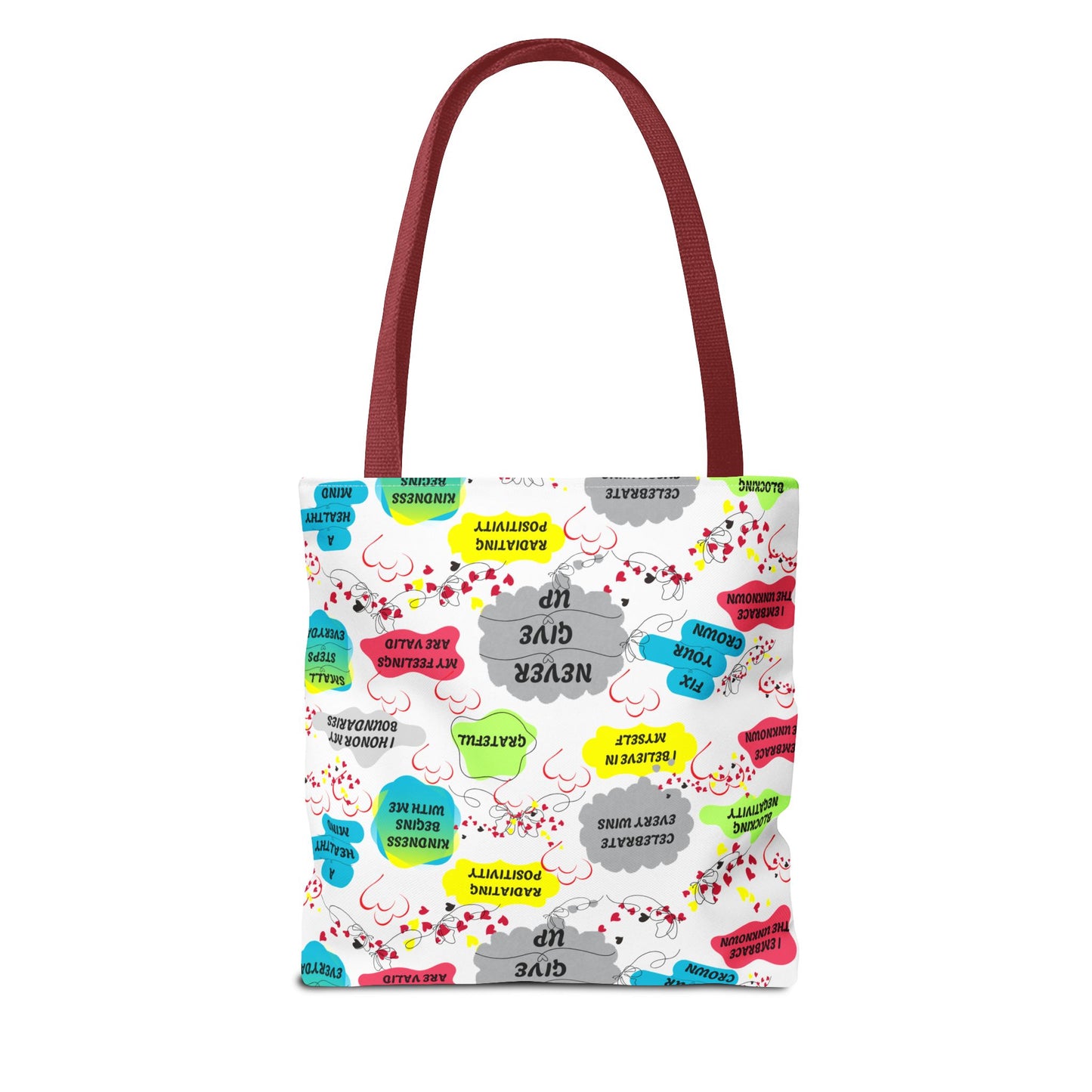 Tote Bag with Positive Affirmation Quotes / Reusable Canvas Shoulder Bag / Inspirational Motivational Quote Tote / Eco-Friendly Everyday Carryall