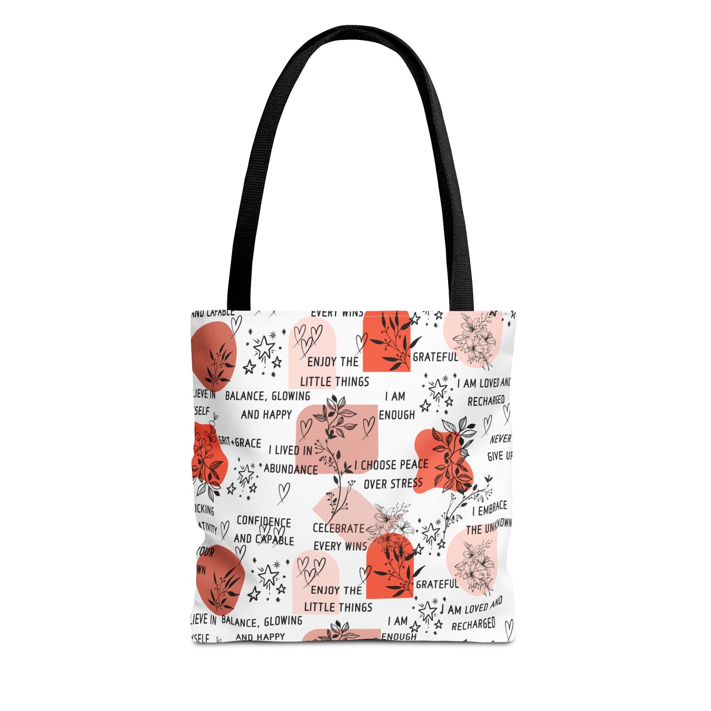 Affirmation Tote Bag - Positive Vibes Carryall, Inspirational Shopping Bag, Motivational Reusable Tote, Encouraging Canvas Tote, Uplifting