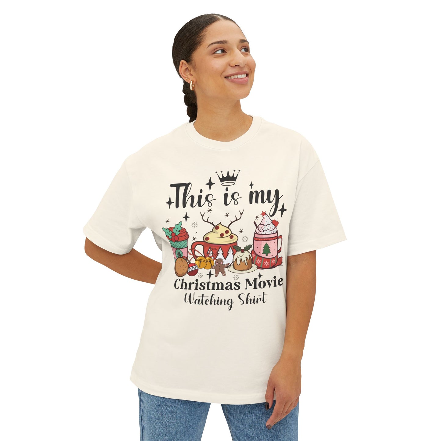 Christmas Movie Watching T-Shirt / Holiday Graphic Tee / Cozy Christmas Shirt for Women / Funny Holiday Movie Shirt Gift