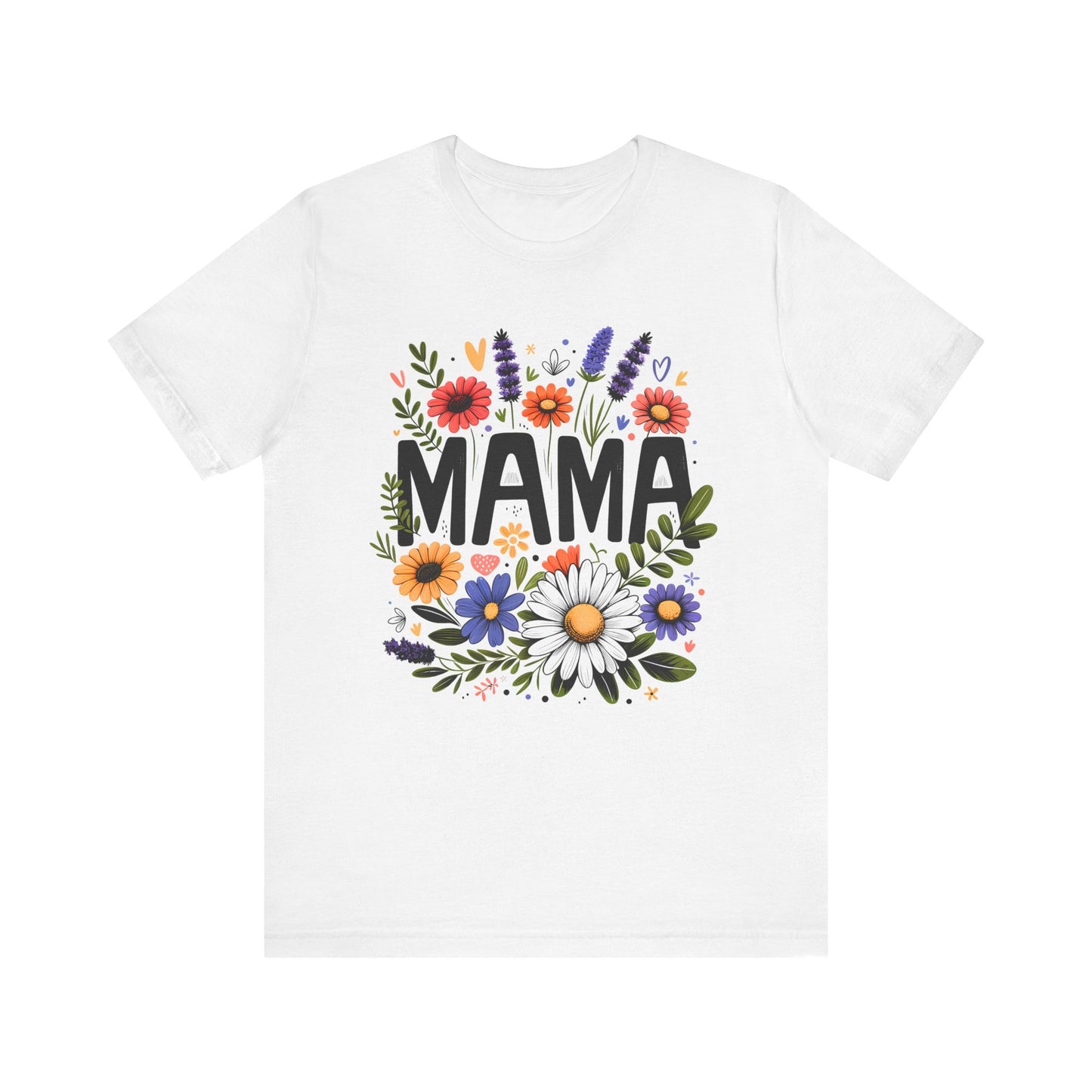 MAMA Floral Graphic T-Shirt / Bright Green Mom Tee / Cute Casual Motherhood Shirt / Gift for Moms & Mama Life Outfit