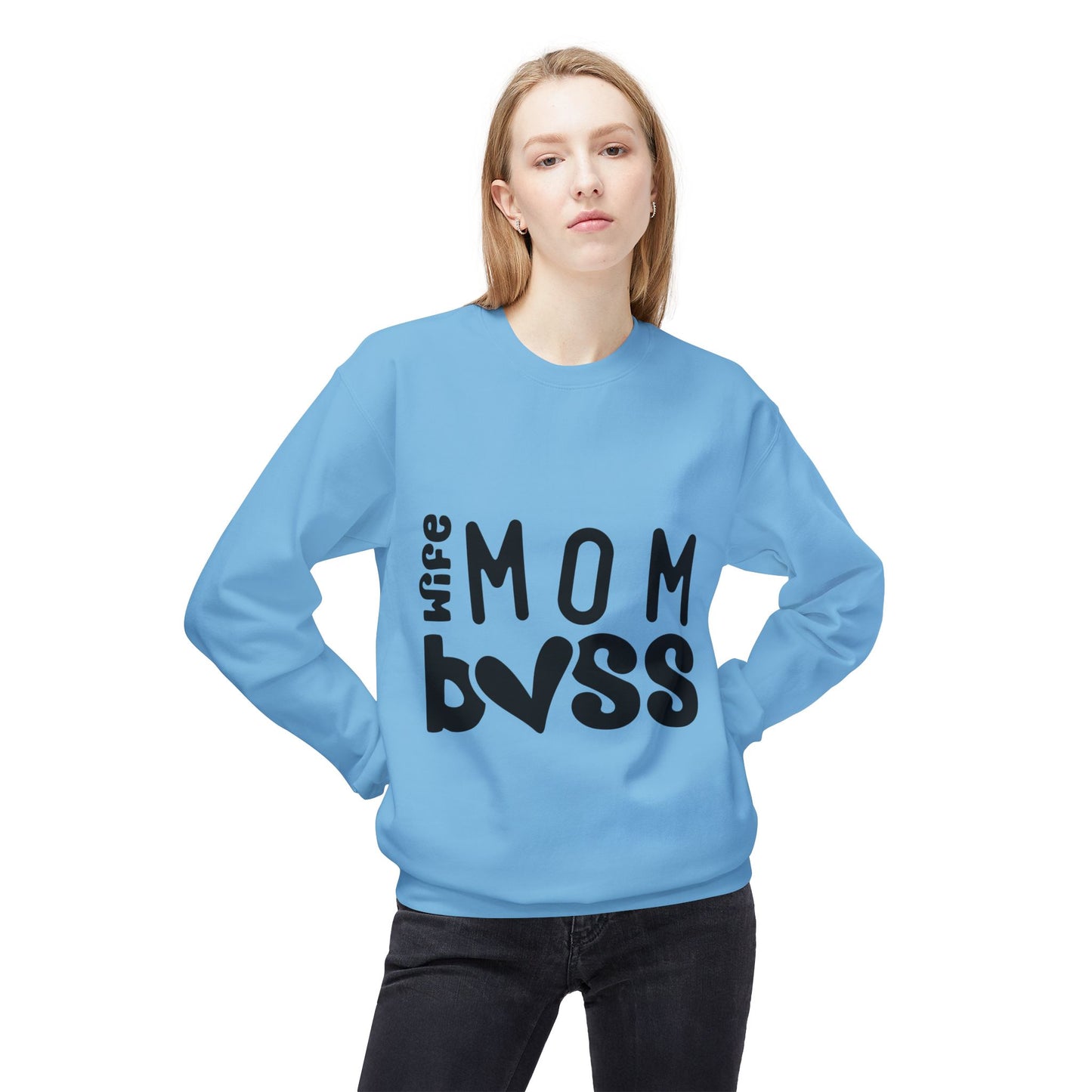 Wife Mom Boss Sweatshirt / Floral Mom Sweater / Mother’s Day Gift for Mom / Inspirational Pullover Hoodie / Stylish Mom Life Apparel