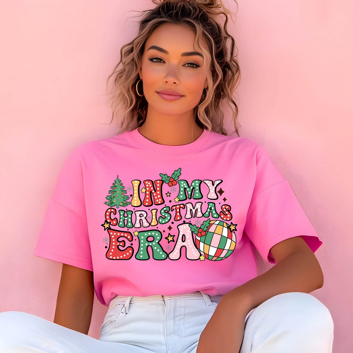In My Christmas Era Shirt – Trendy Holiday Graphic Tee | Retro Christmas T-Shirt for Women & Men