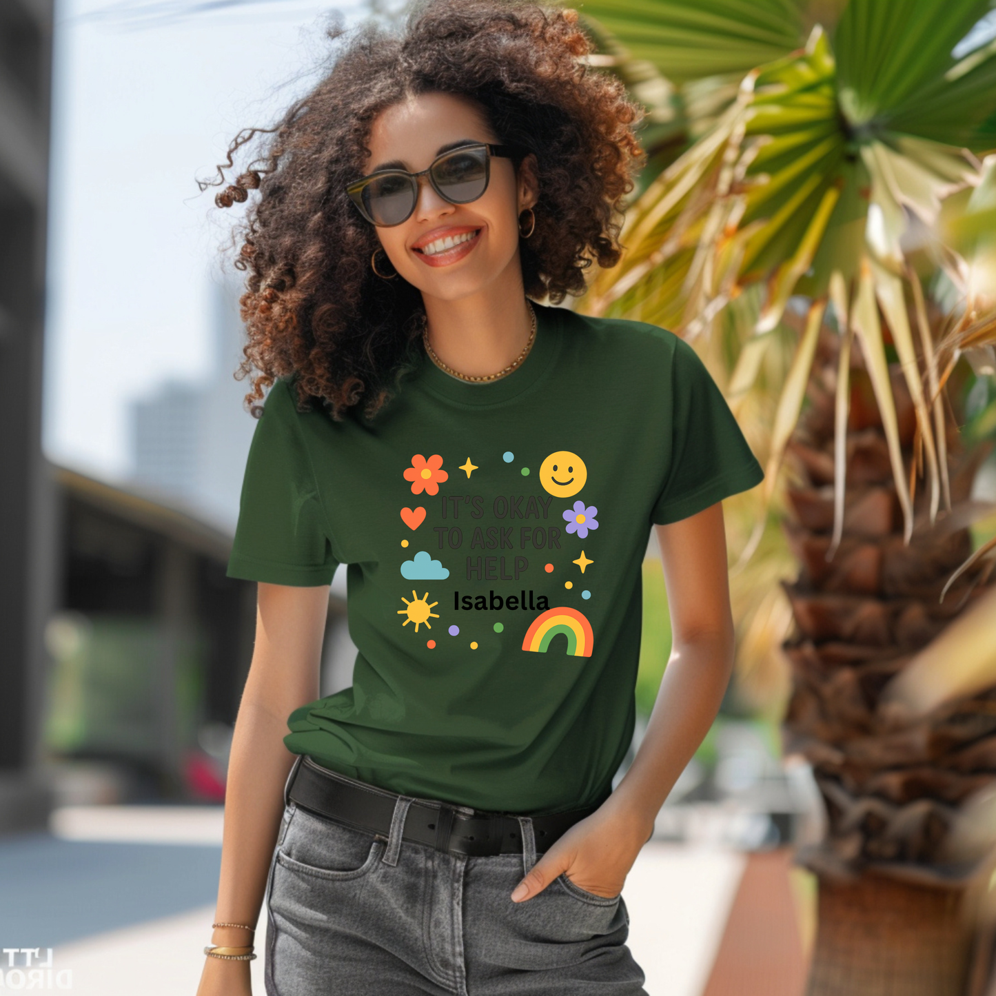 Positive Vibes Unisex Softstyle T-Shirt - 'It's Okay to Ask for Help'