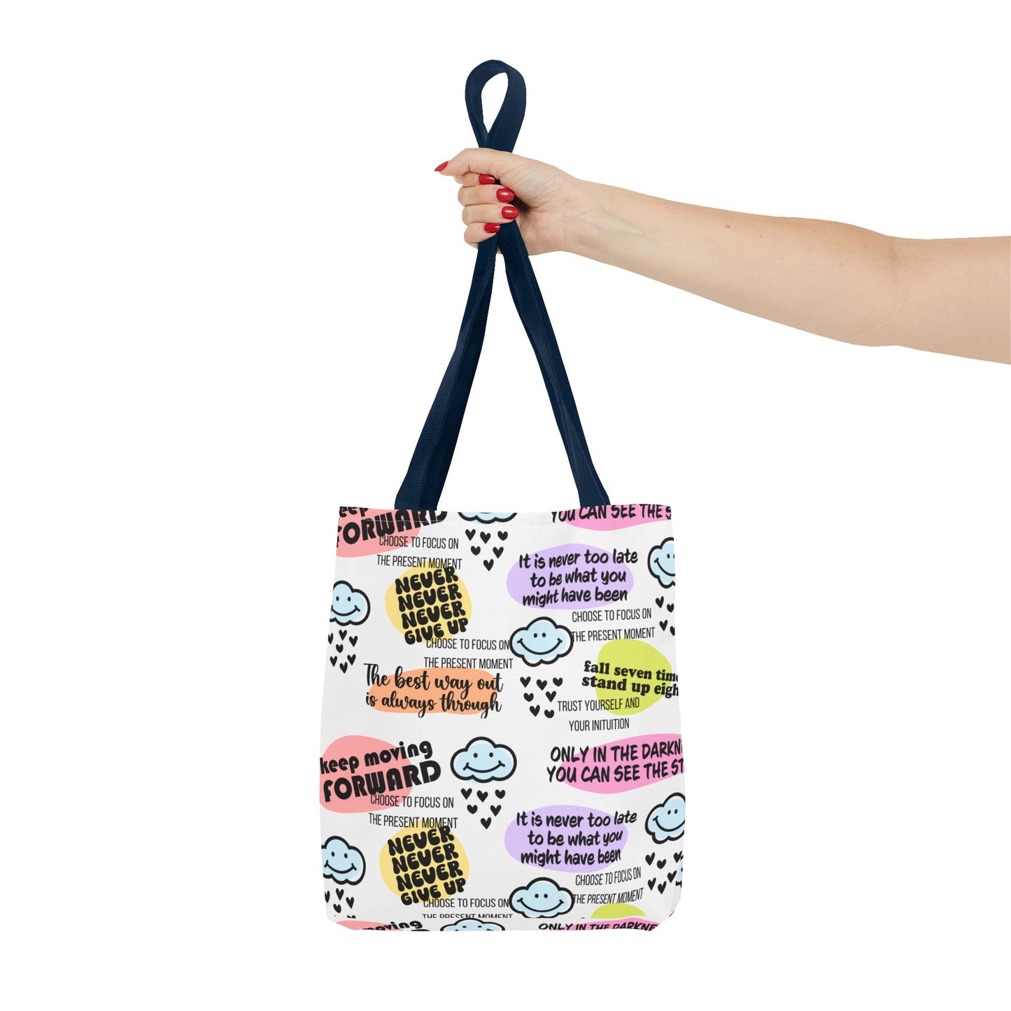 Inspirational Quote Tote Bag, Motivational Bag, Gift for Her, Self-Care Tote, Positive Vibes Bag, Everyday Tote with Uplifting Messages