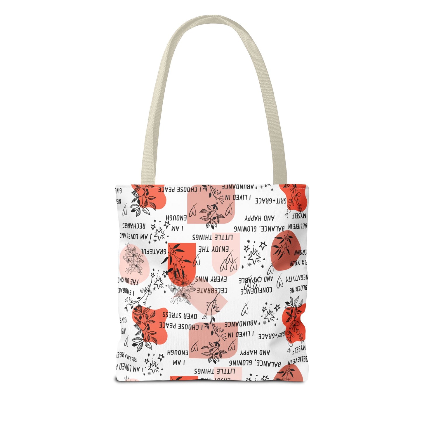 Affirmation Tote Bag - Positive Vibes Carryall, Inspirational Shopping Bag, Motivational Reusable Tote, Encouraging Canvas Tote, Uplifting