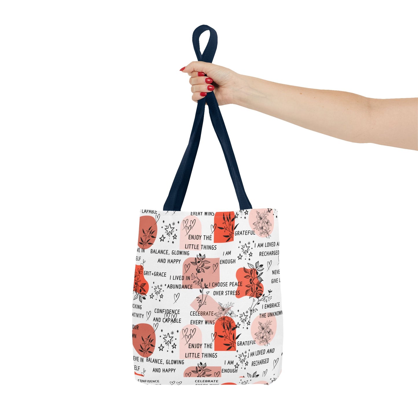 Affirmation Tote Bag - Positive Vibes Carryall, Inspirational Shopping Bag, Motivational Reusable Tote, Encouraging Canvas Tote, Uplifting