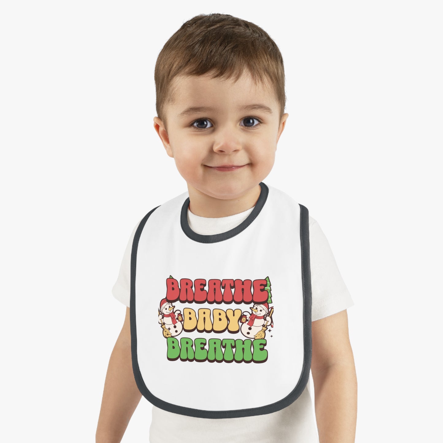 Baby Contrast Trim Jersey Bib