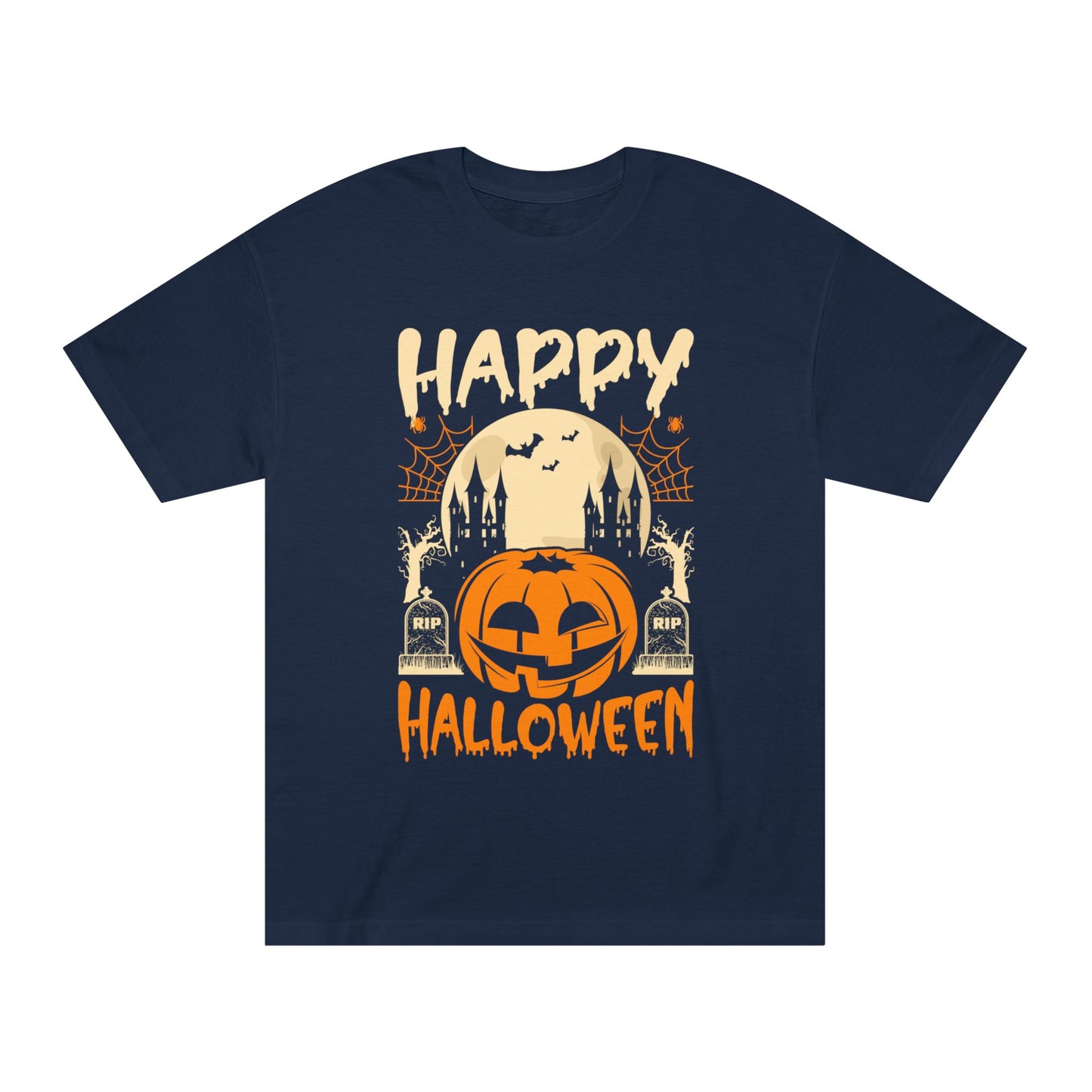 Happy Halloween T-Shirt / Spooky Pumpkin Graphic Tee / Haunted Castle Shirt / Halloween Costume Top / Fun Holiday Party Outfit