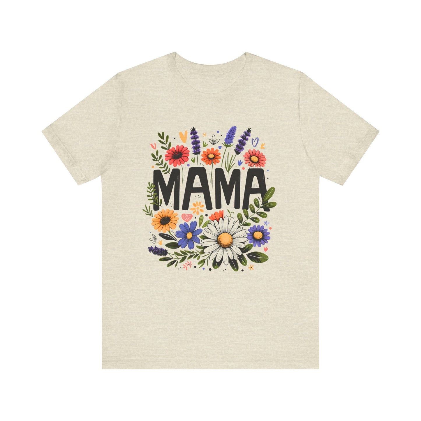 MAMA Floral Graphic T-Shirt / Bright Green Mom Tee / Cute Casual Motherhood Shirt / Gift for Moms & Mama Life Outfit