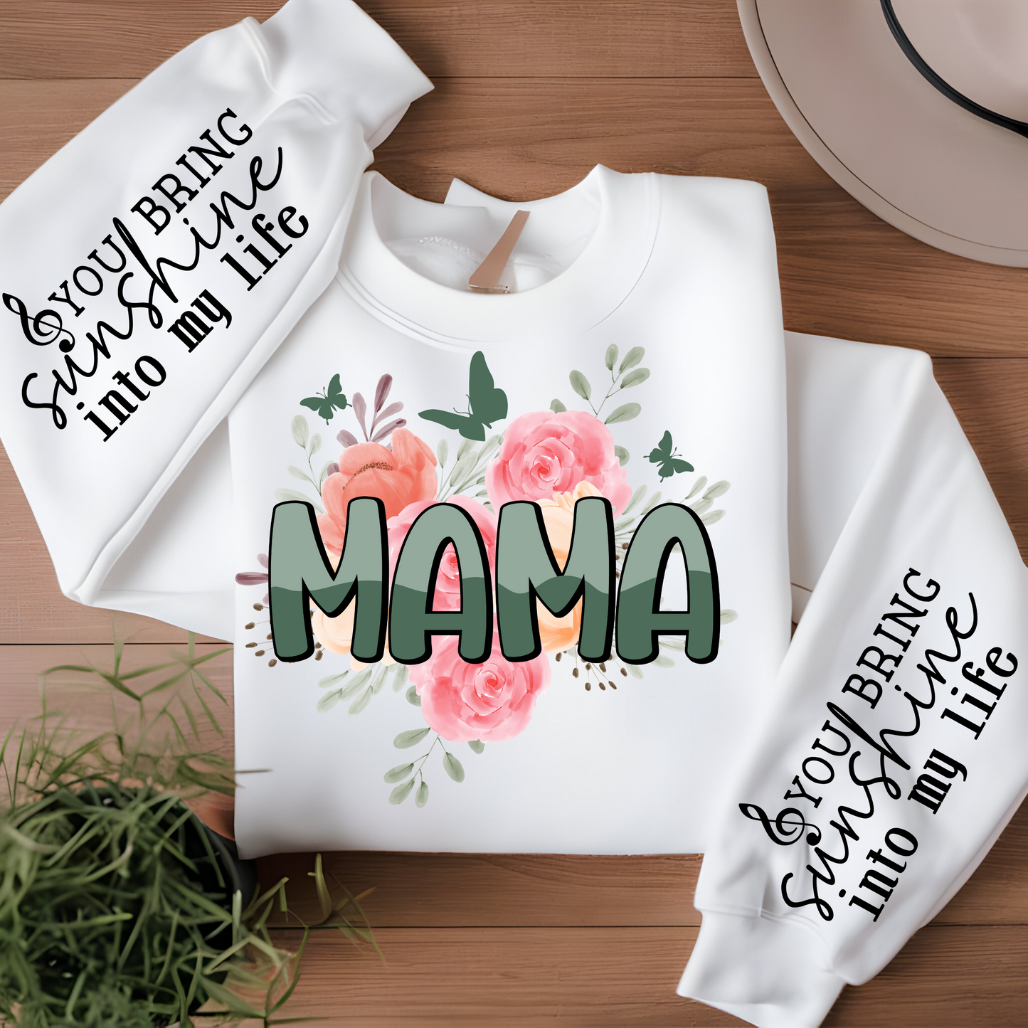 Wife Mom Boss Sweatshirt / Floral Mom Sweater / Mother’s Day Gift for Mom / Inspirational Pullover Hoodie / Stylish Mom Life Apparel