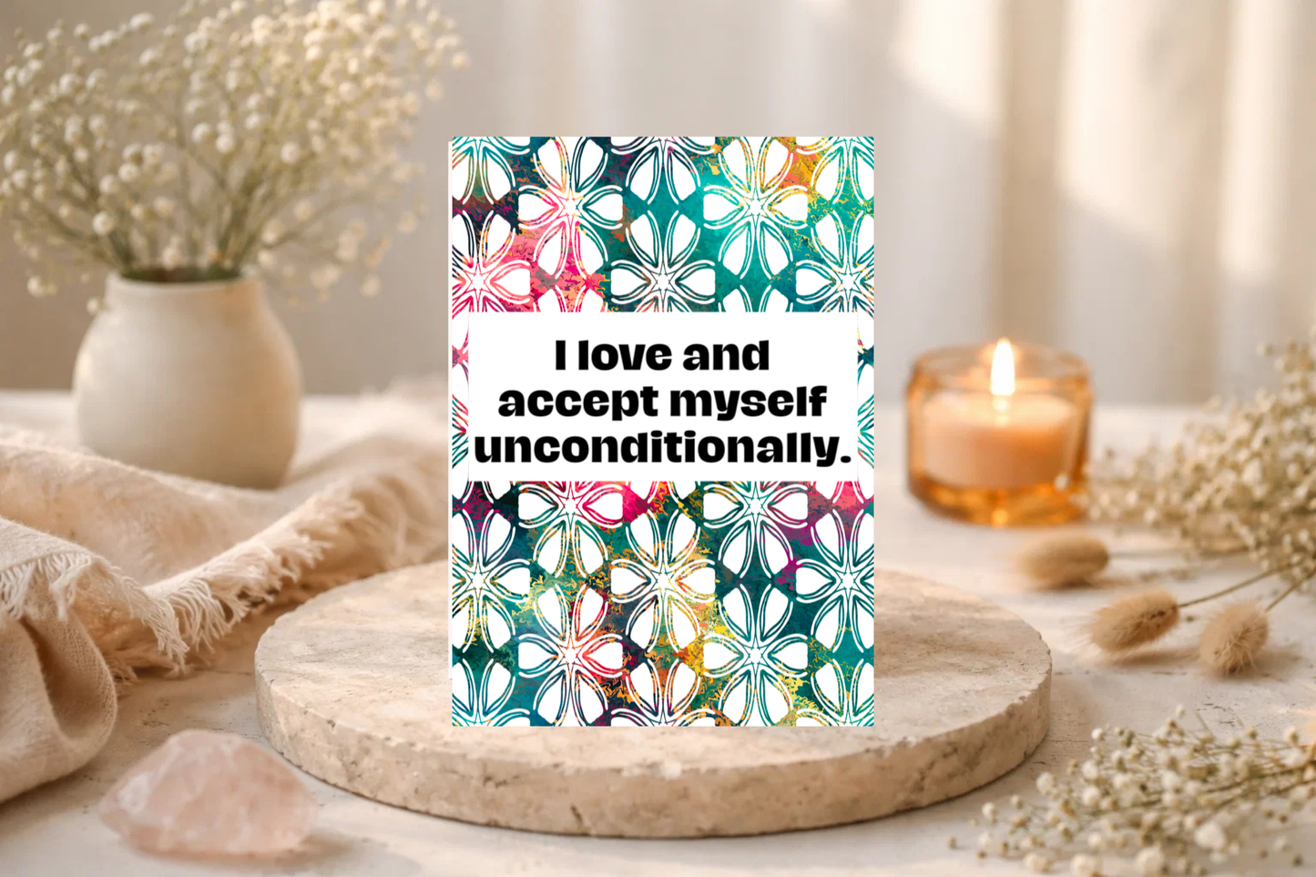Affirmation Cards Printable, Self Love & Positive Affirmation Cards for Mental Health