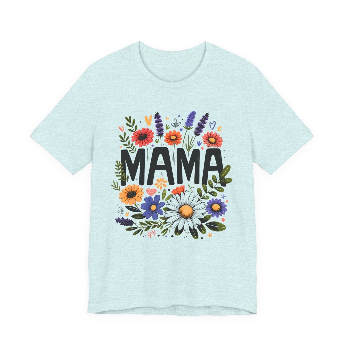 MAMA Floral Graphic T-Shirt / Bright Green Mom Tee / Cute Casual Motherhood Shirt / Gift for Moms & Mama Life Outfit