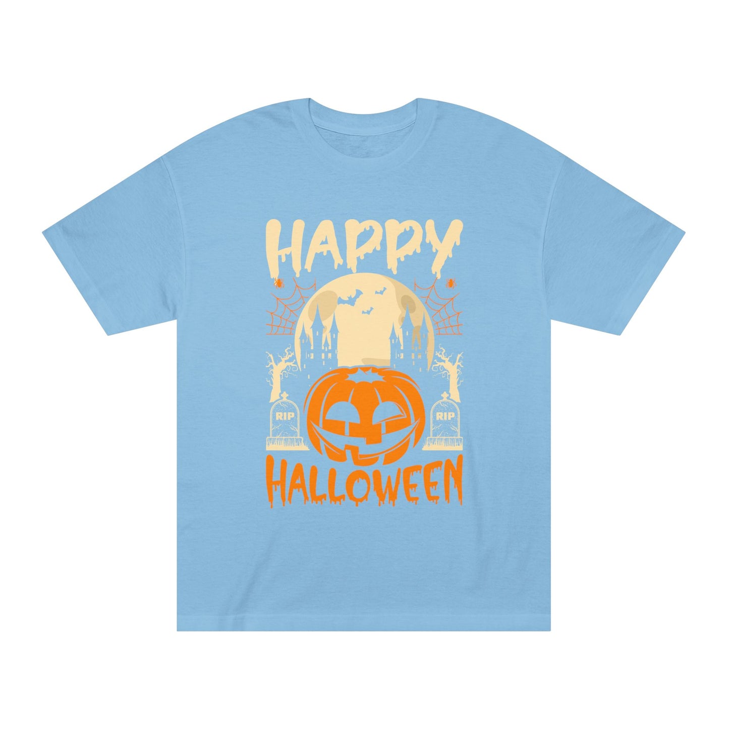 Happy Halloween T-Shirt / Spooky Pumpkin Graphic Tee / Haunted Castle Shirt / Halloween Costume Top / Fun Holiday Party Outfit