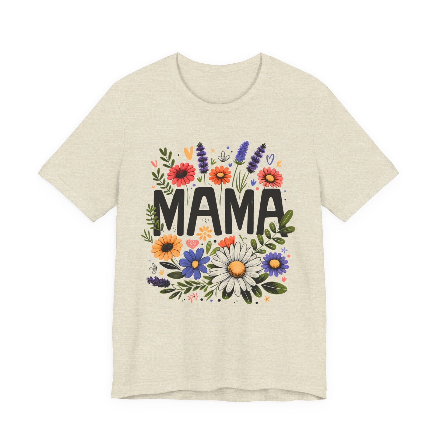 MAMA Floral Graphic T-Shirt / Bright Green Mom Tee / Cute Casual Motherhood Shirt / Gift for Moms & Mama Life Outfit