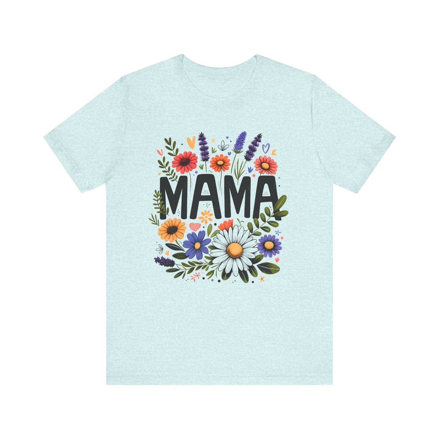 MAMA Floral Graphic T-Shirt / Bright Green Mom Tee / Cute Casual Motherhood Shirt / Gift for Moms & Mama Life Outfit