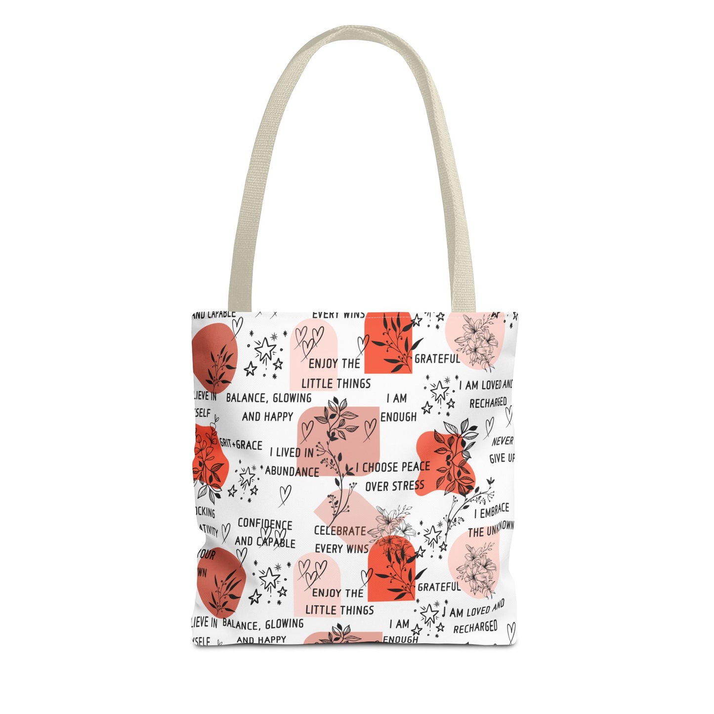 Affirmation Tote Bag - Positive Vibes Carryall, Inspirational Shopping Bag, Motivational Reusable Tote, Encouraging Canvas Tote, Uplifting
