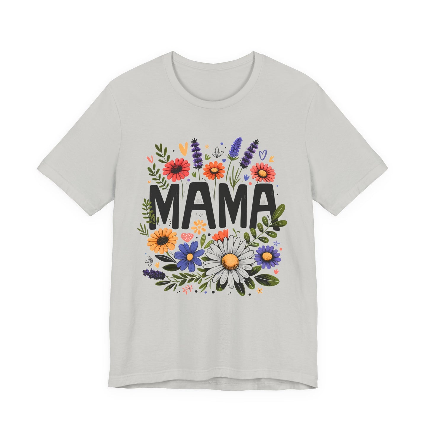 MAMA Floral Graphic T-Shirt / Bright Green Mom Tee / Cute Casual Motherhood Shirt / Gift for Moms & Mama Life Outfit