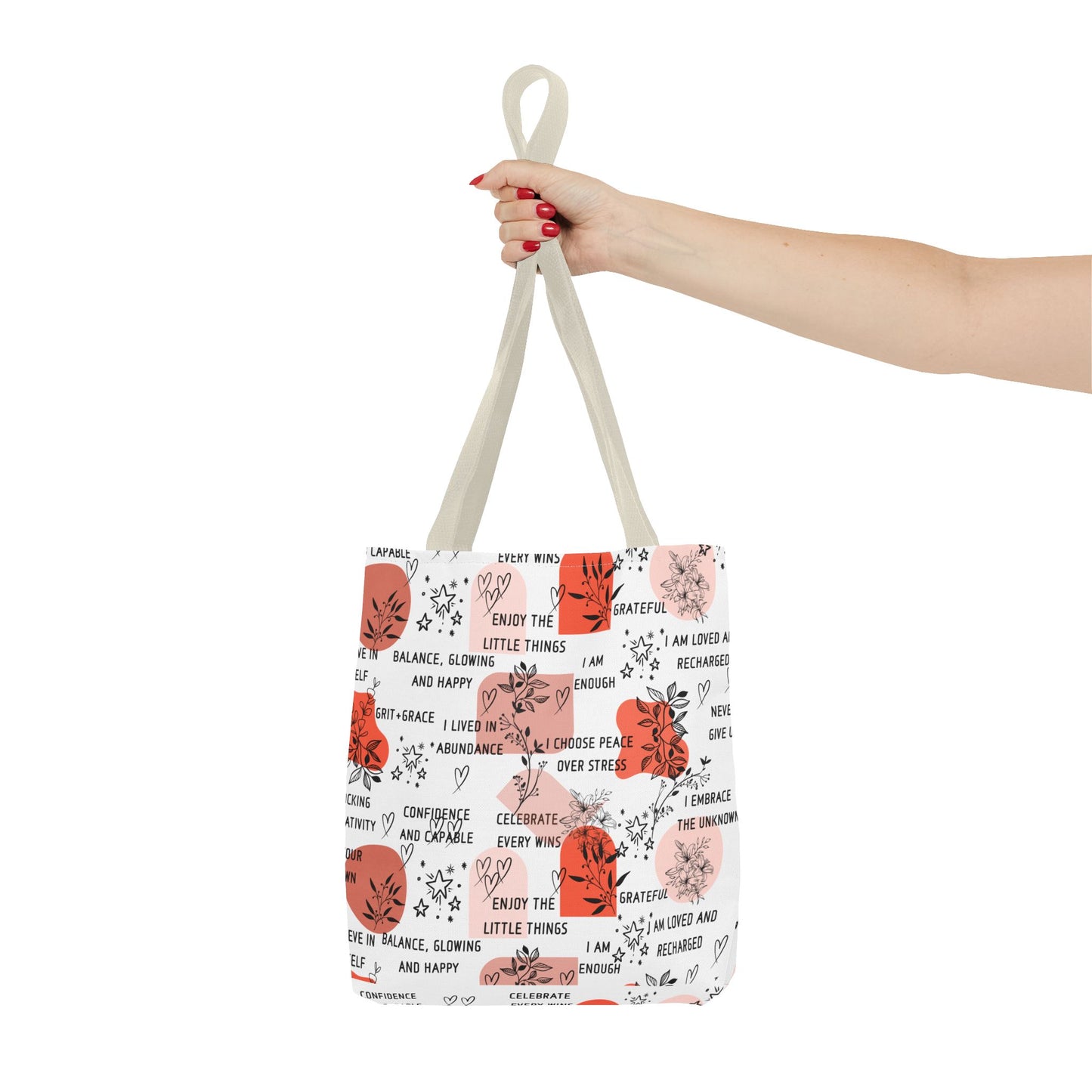 Affirmation Tote Bag - Positive Vibes Carryall, Inspirational Shopping Bag, Motivational Reusable Tote, Encouraging Canvas Tote, Uplifting