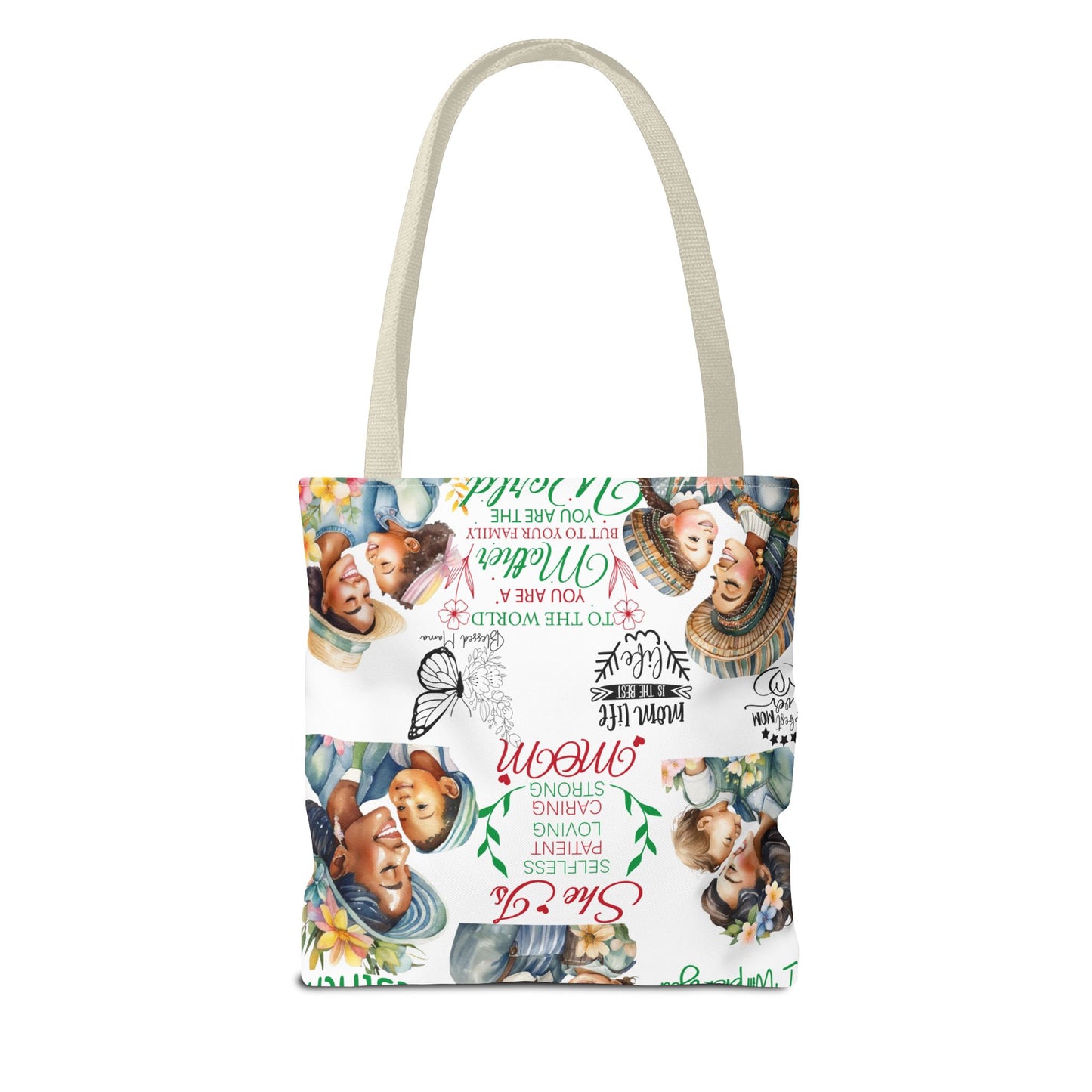 Mom Love Inspirational Tote Bag, Gift for Mom, Mother's Day Tote, Stylish Shopping Bag, Family Cute Bag, Mom Life Essentials