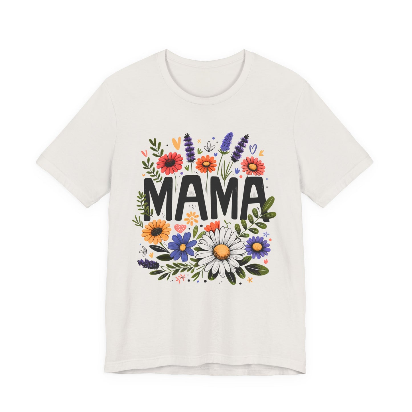 MAMA Floral Graphic T-Shirt / Bright Green Mom Tee / Cute Casual Motherhood Shirt / Gift for Moms & Mama Life Outfit