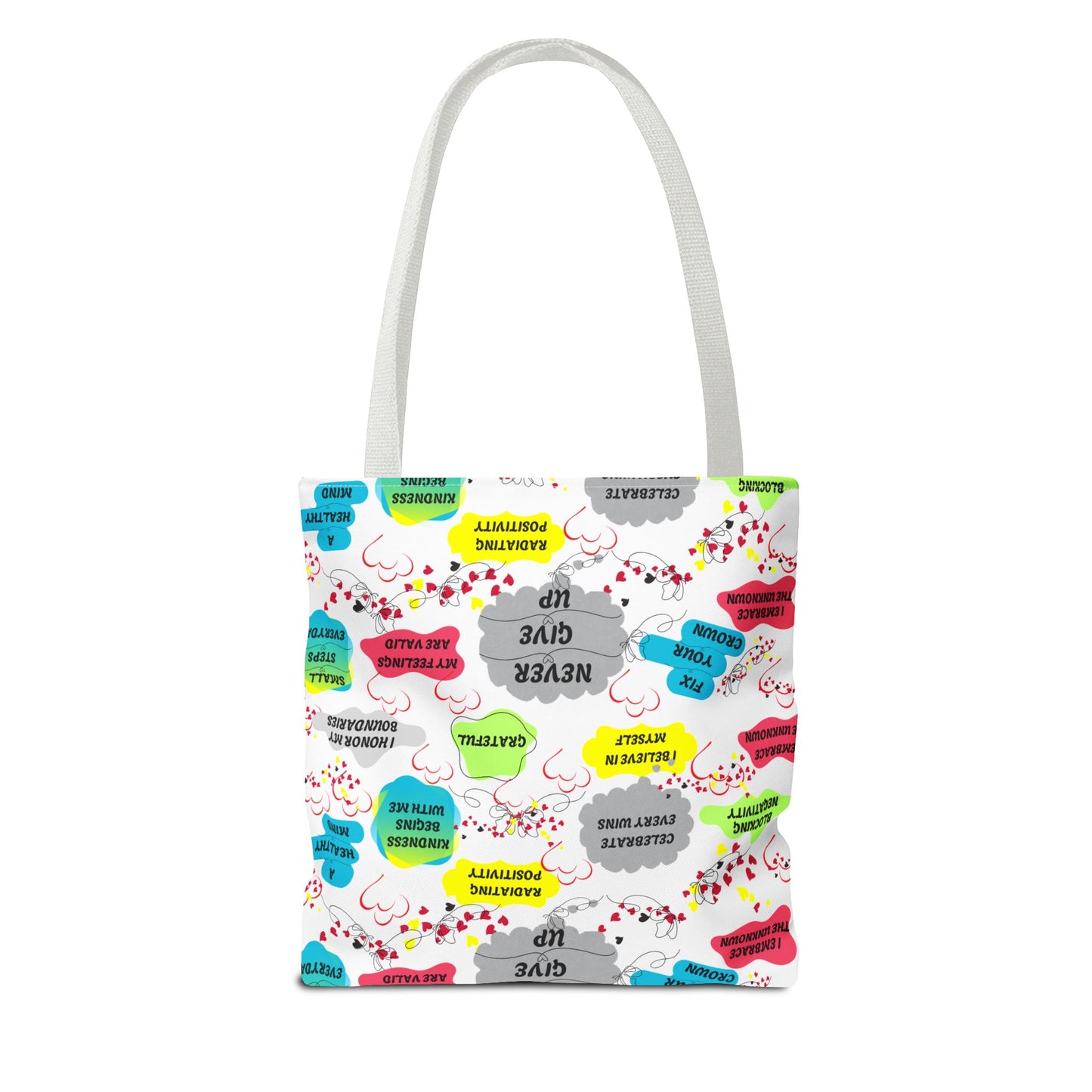 Tote Bag with Positive Affirmation Quotes / Reusable Canvas Shoulder Bag / Inspirational Motivational Quote Tote / Eco-Friendly Everyday Carryall